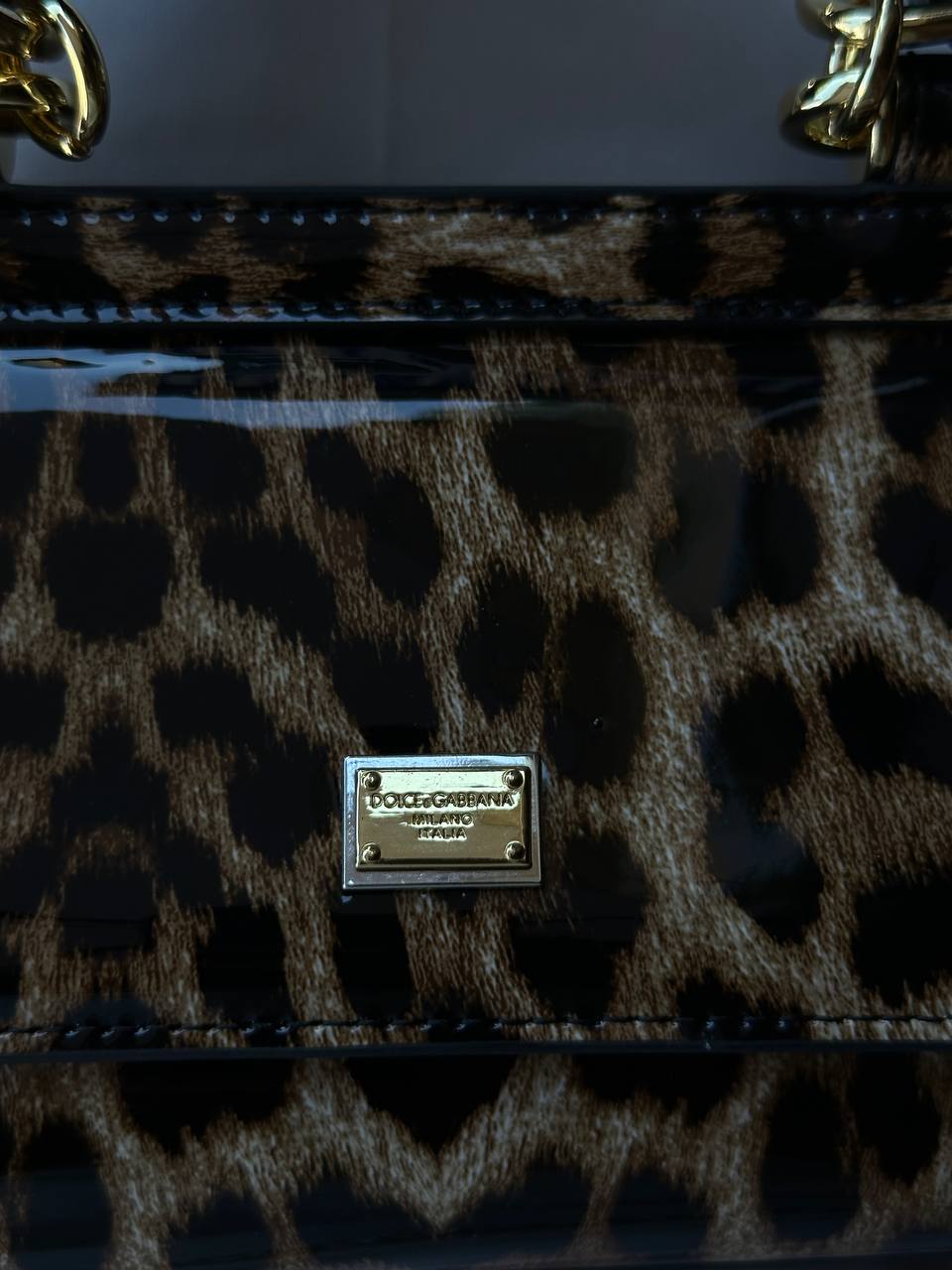 Dolce &amp; Gabbana Sicily Micro Leopard Print Patent Leather Bag - 13