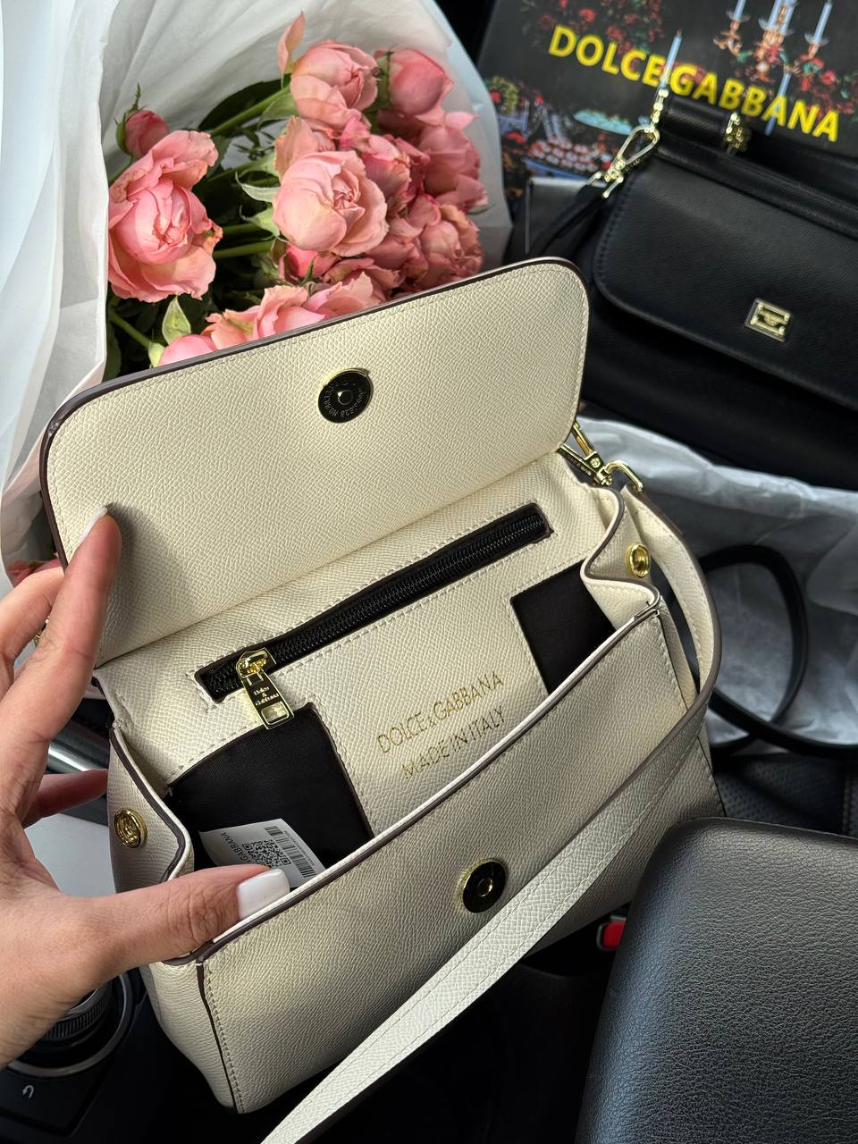 Dolce &amp; Gabbana Sicily Mini Textured-Leather Shoulder Bag in White - 10