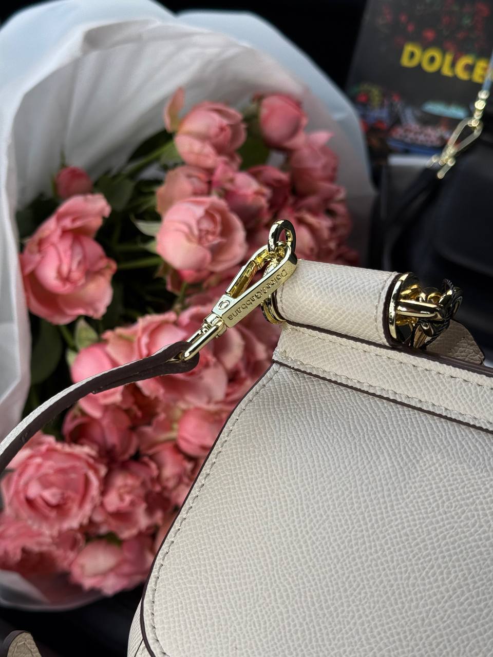 Dolce &amp; Gabbana Sicily Mini Textured-Leather Shoulder Bag in White - 9