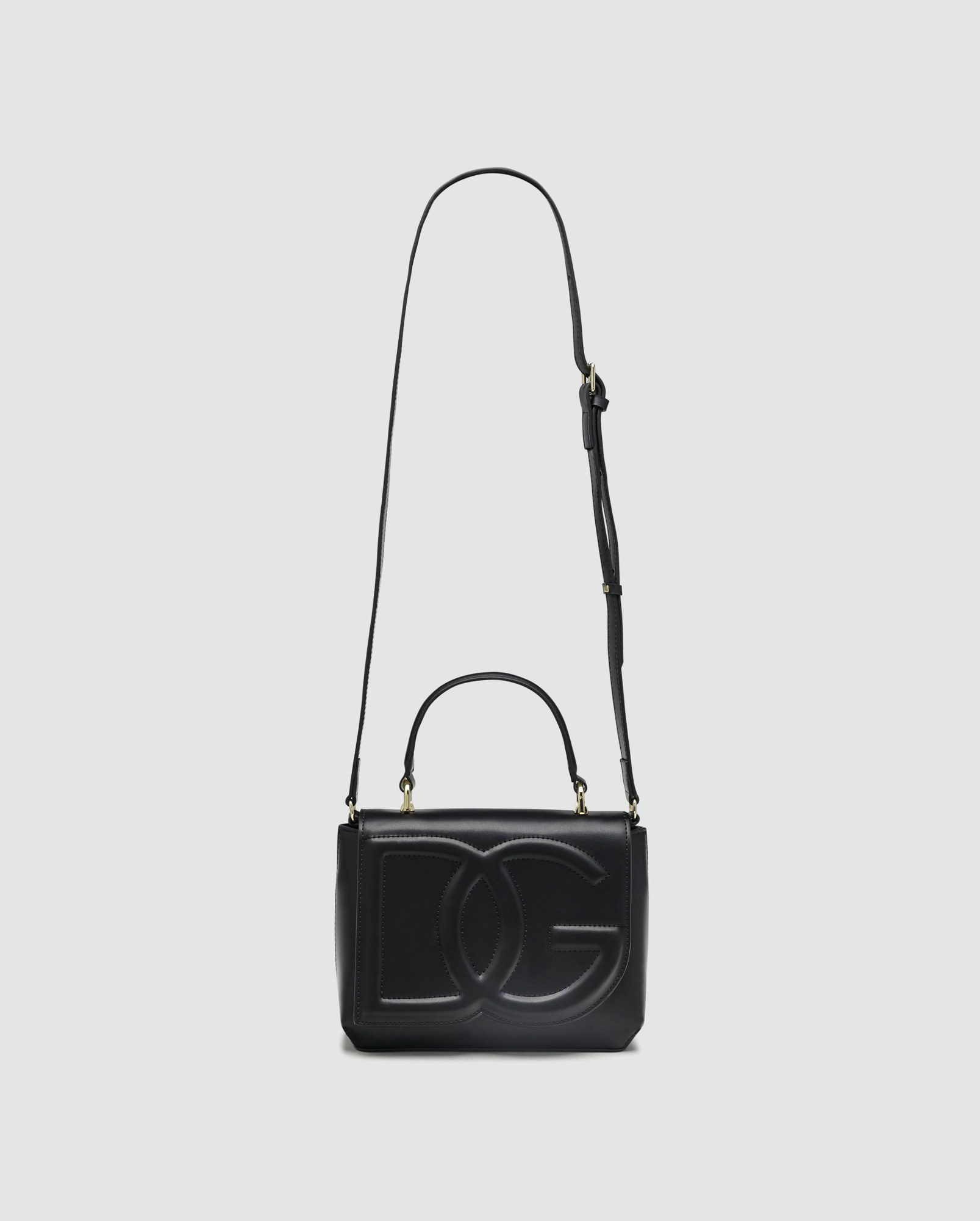 Dolce&Gabbana Calfskin DG Logo Bag Crossbody Bag Black - 4