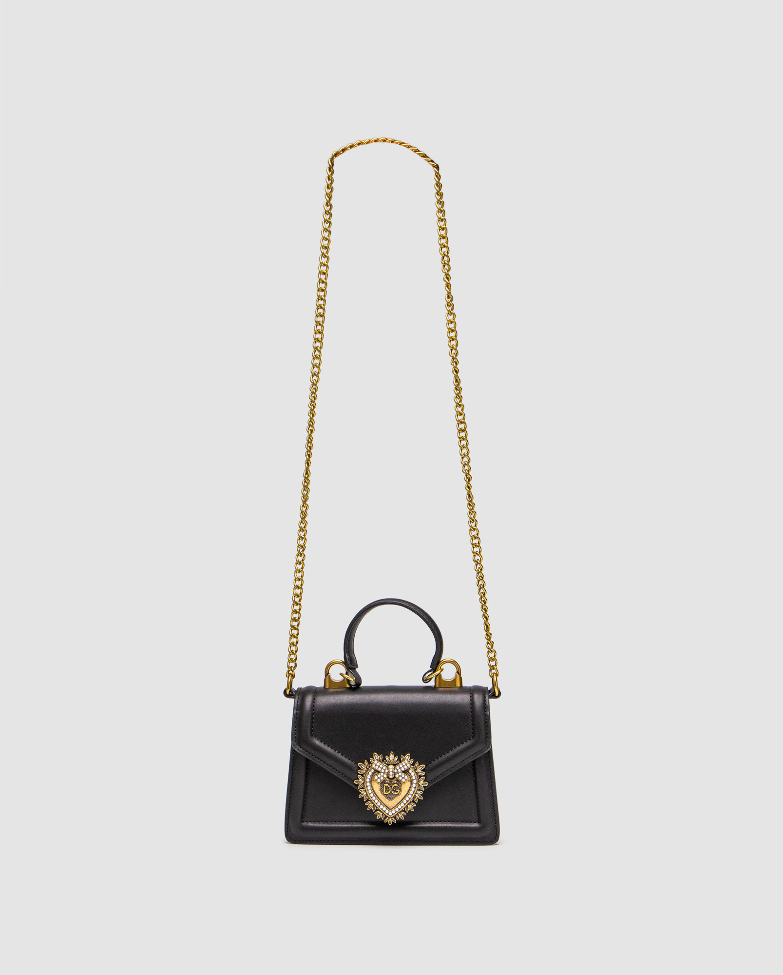 Dolce&Gabbana Small Smooth Calfskin Devotion Bag Black - 3