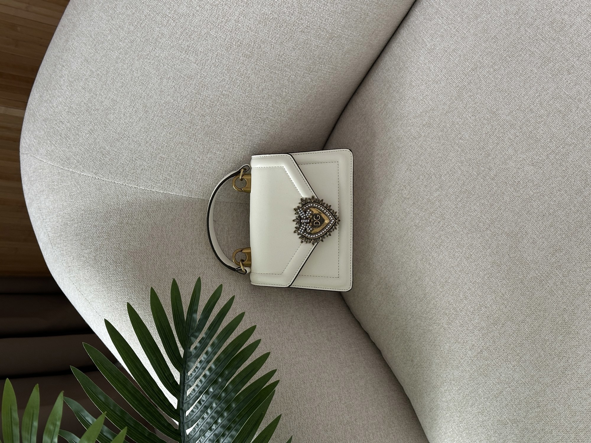 Dolce&Gabbana Small Smooth Calfskin Devotion Bag White - 14