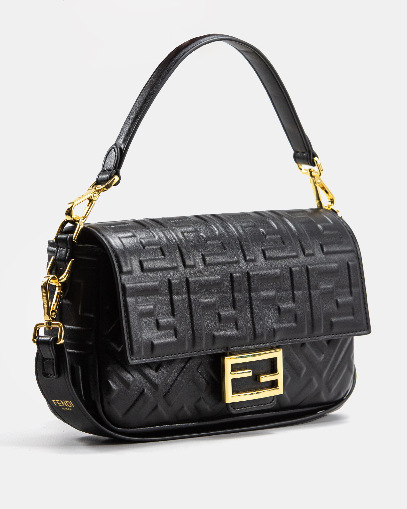 Fendi Baguette Black Leather Bag - 6