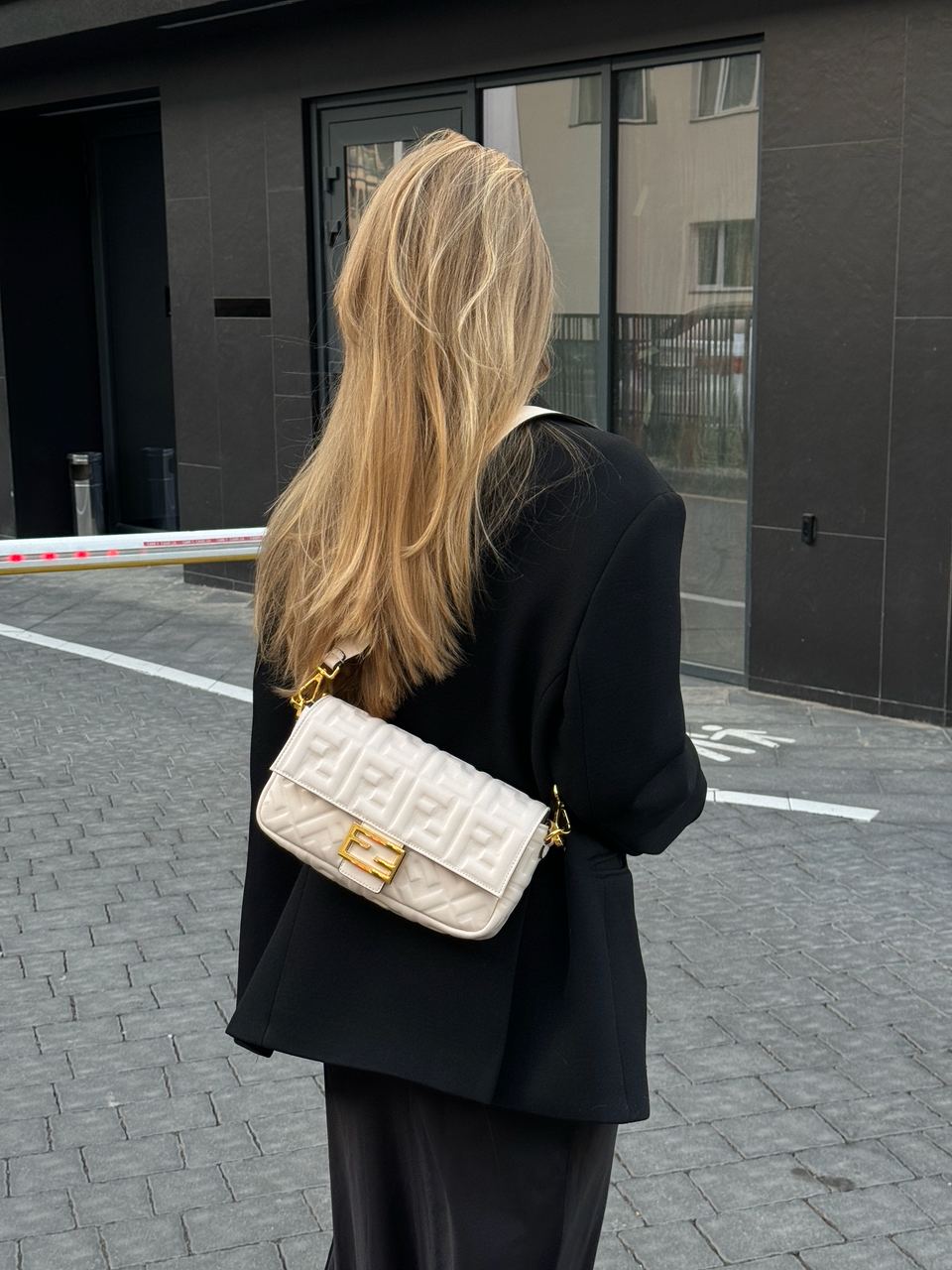 Fendi Baguette Cream Leather Bag - 6