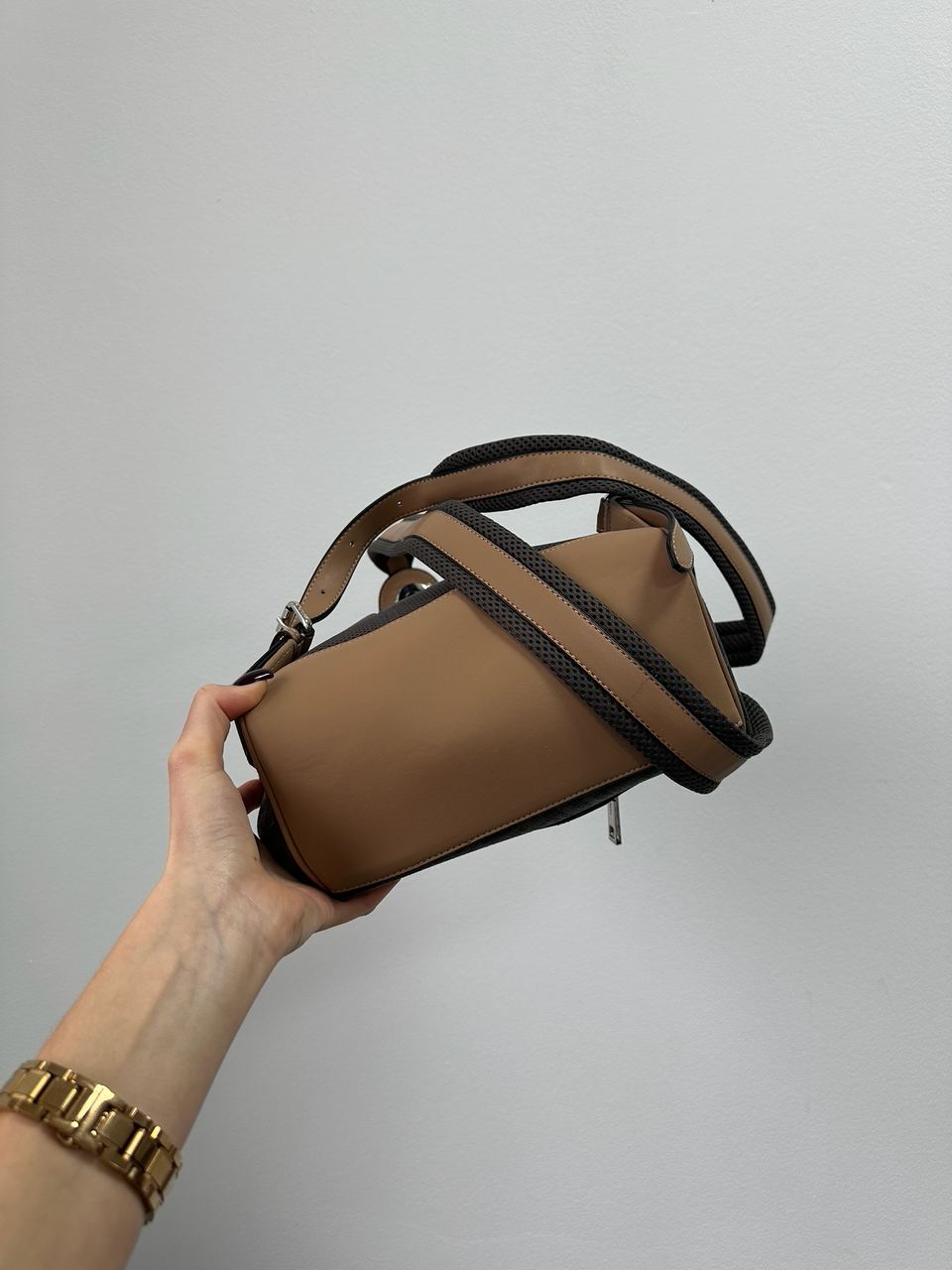 Fendi Chiodo Small Fendi Diagonal Brown FF Canvas Backpack - 10