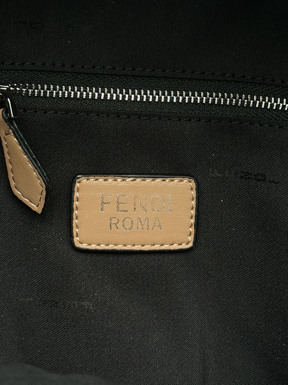 Fendi Chiodo Small Fendi Diagonal Brown FF Canvas Backpack - 16