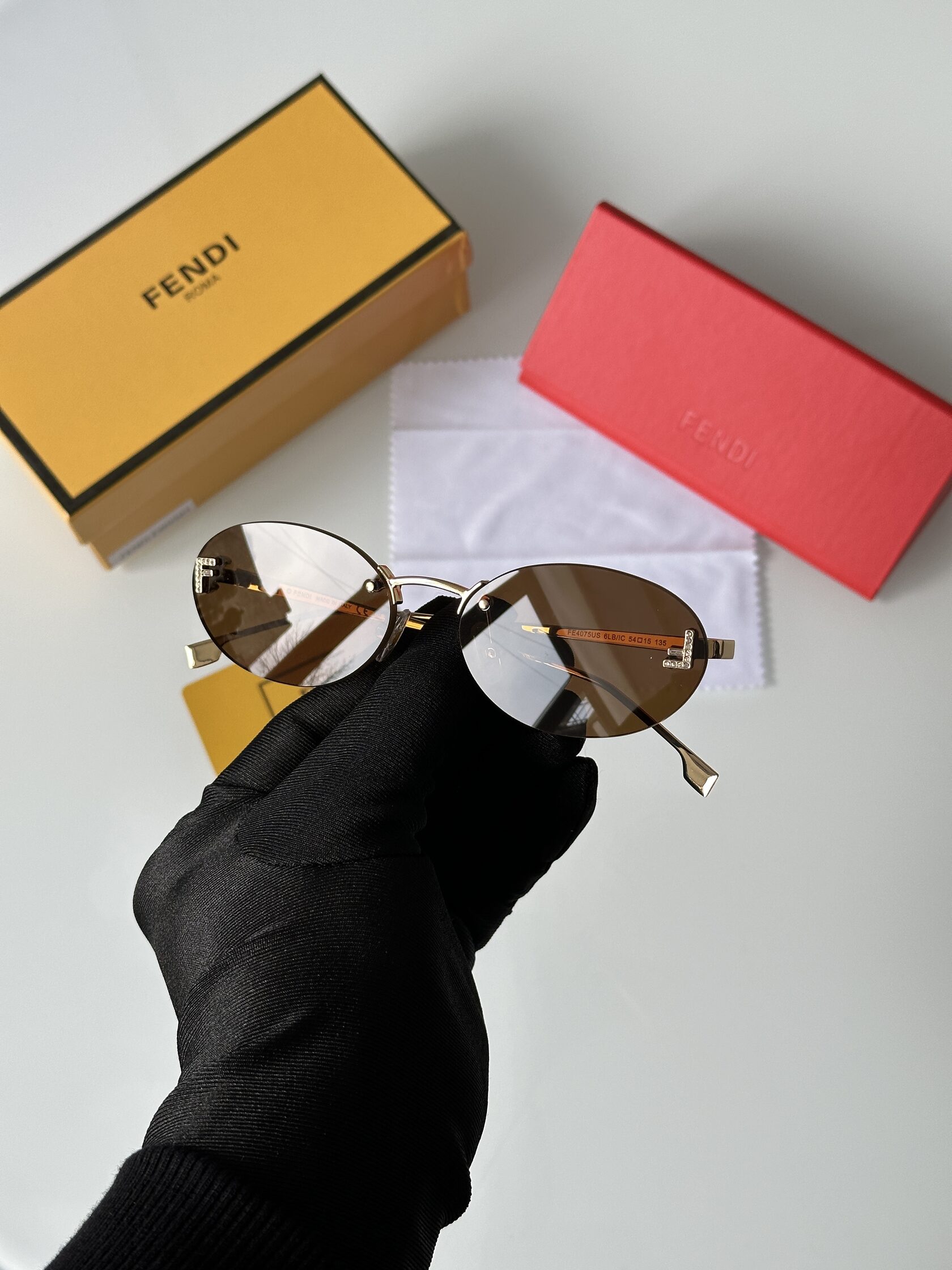 Fendi FE4075US 6LB/IC Brown/Gold - 11