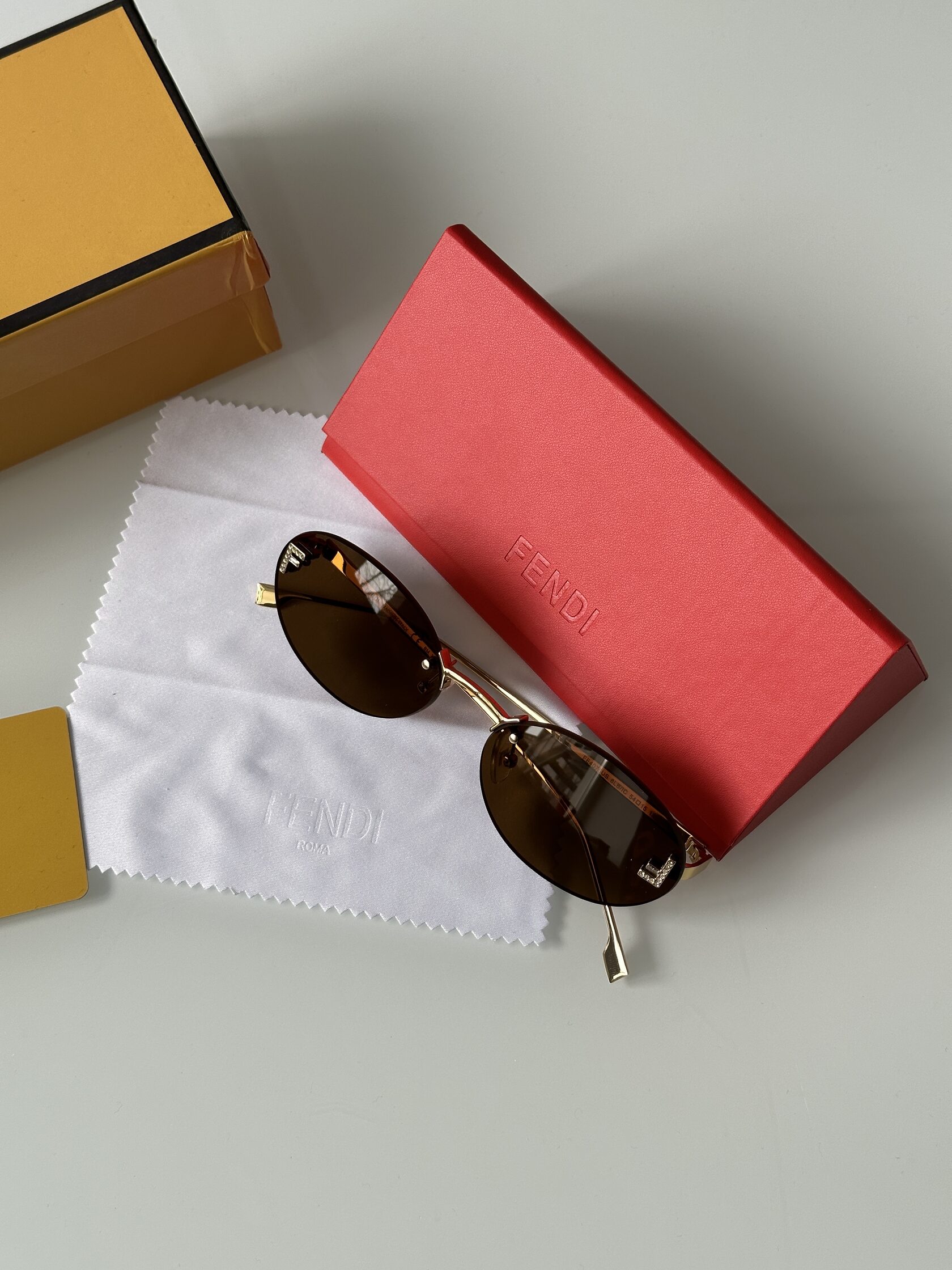 Fendi FE4075US 6LB/IC Brown/Gold - 7