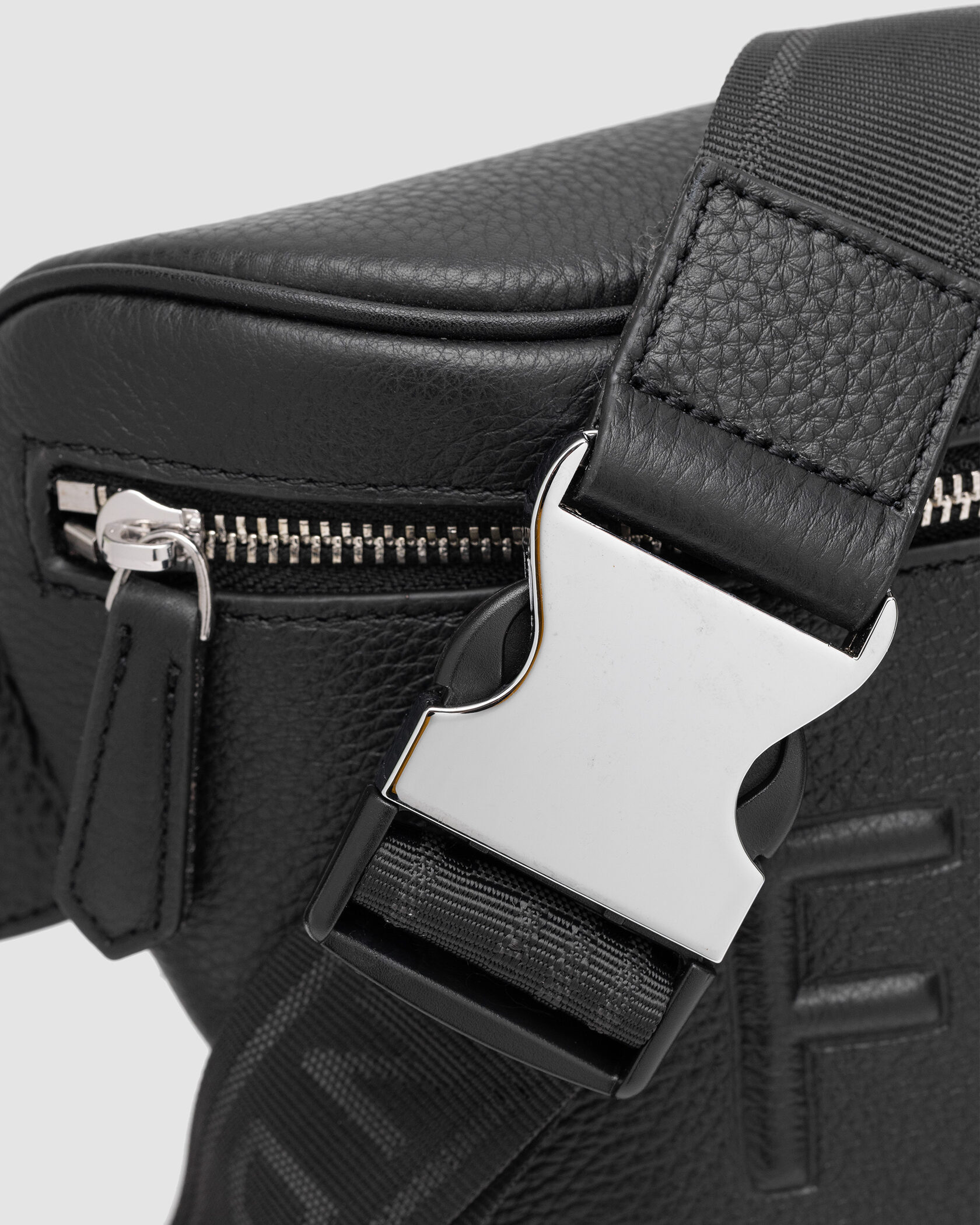Fendi FF Zipped Belt Black Bag - 7