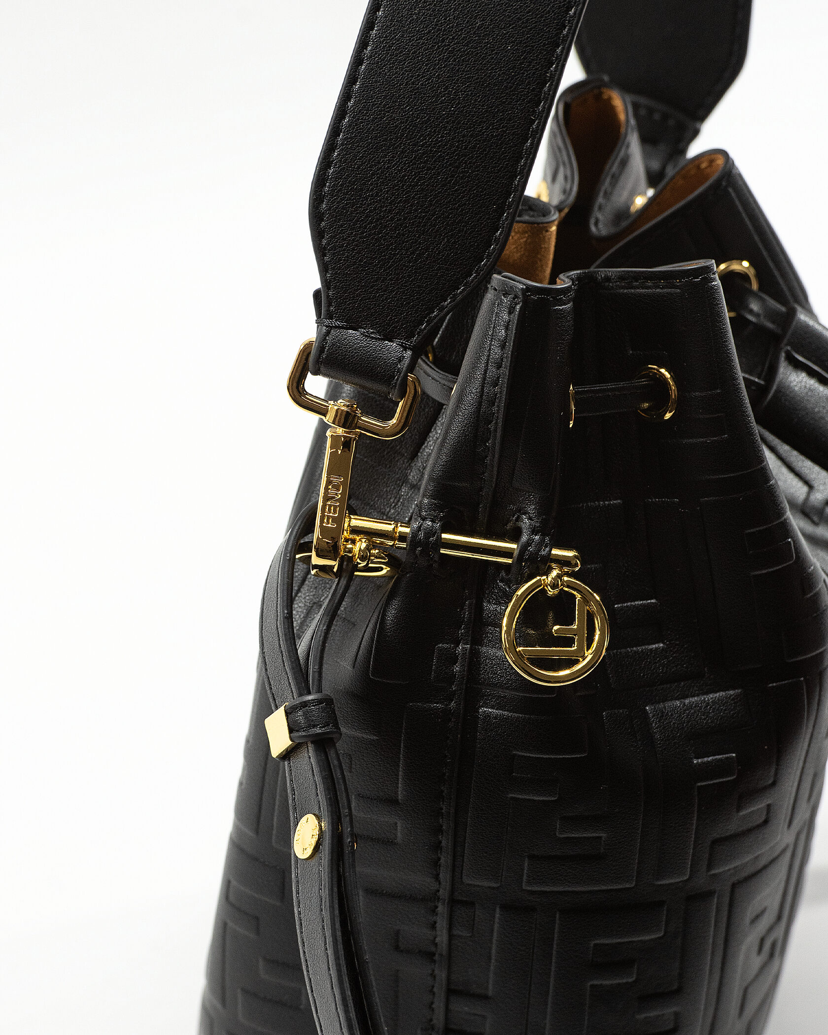 Fendi Mon Trésor bag in black embossed FF leather - 10