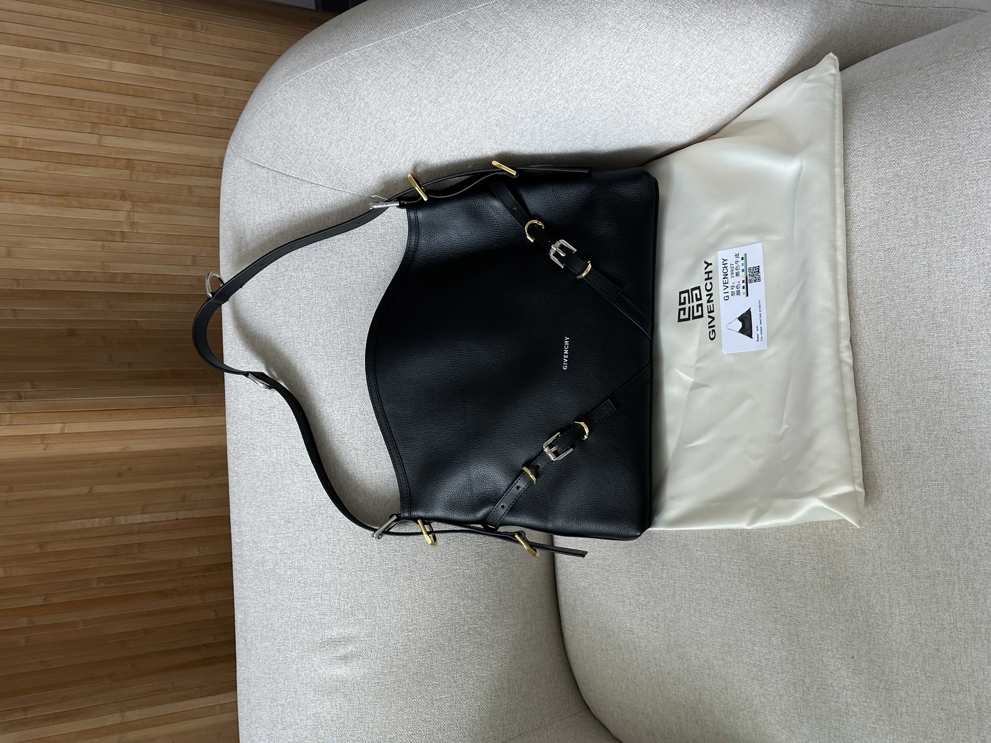 Givenchy Voyou Leather Bag Black - 15
