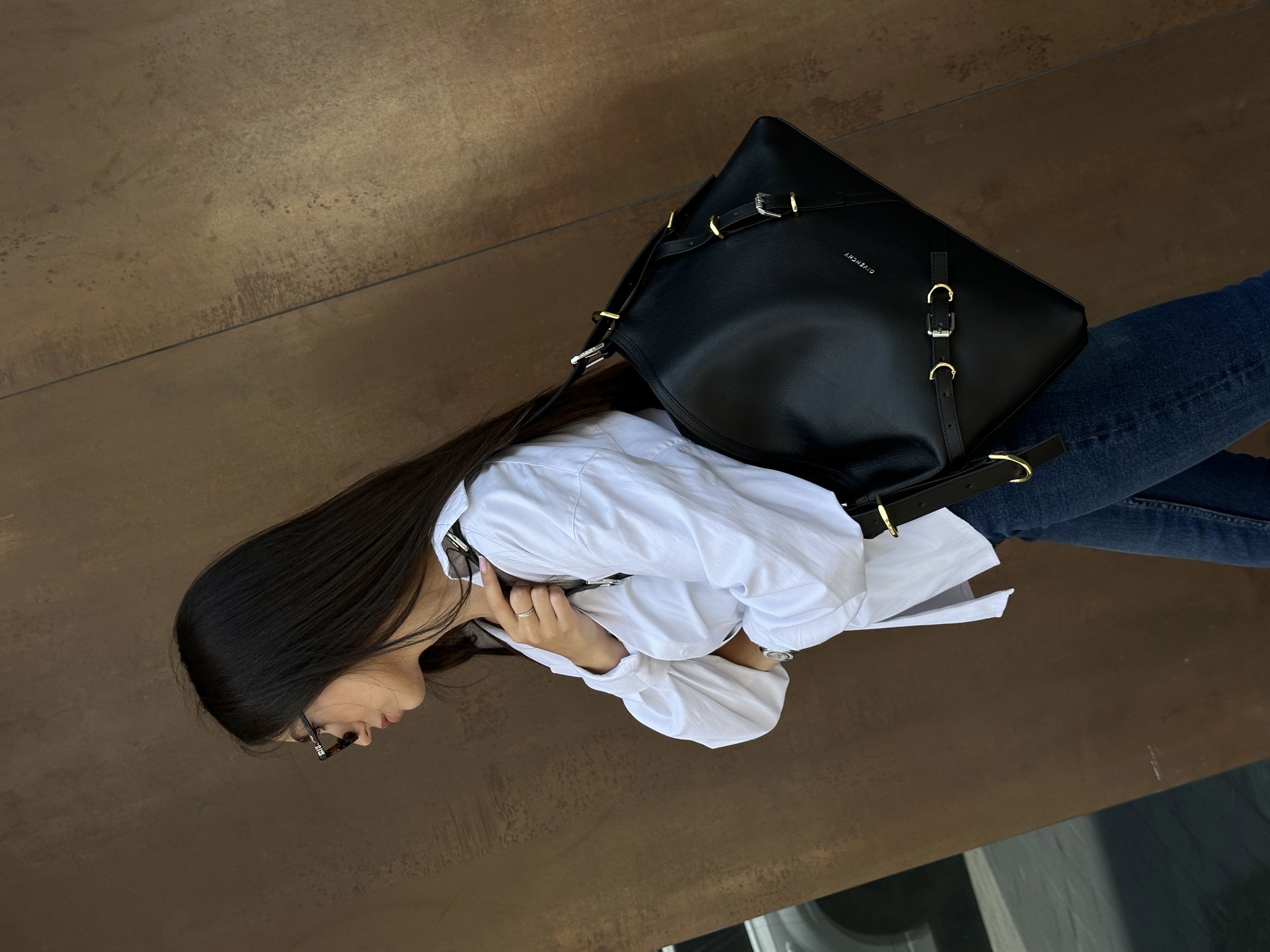 Givenchy Voyou Leather Bag Black - 10