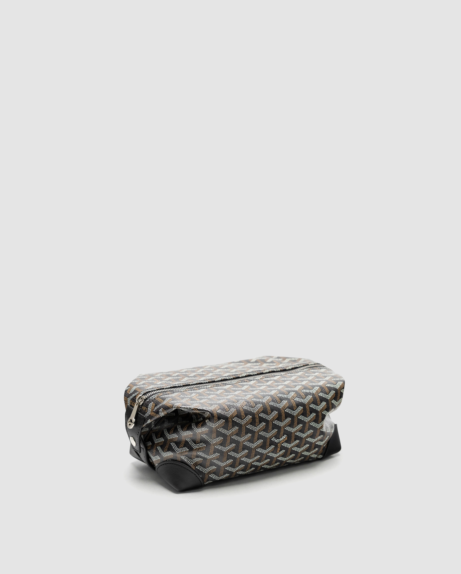 Goyard Boeing 25 Toilet Bag Black in Goyardine Canvas - 2