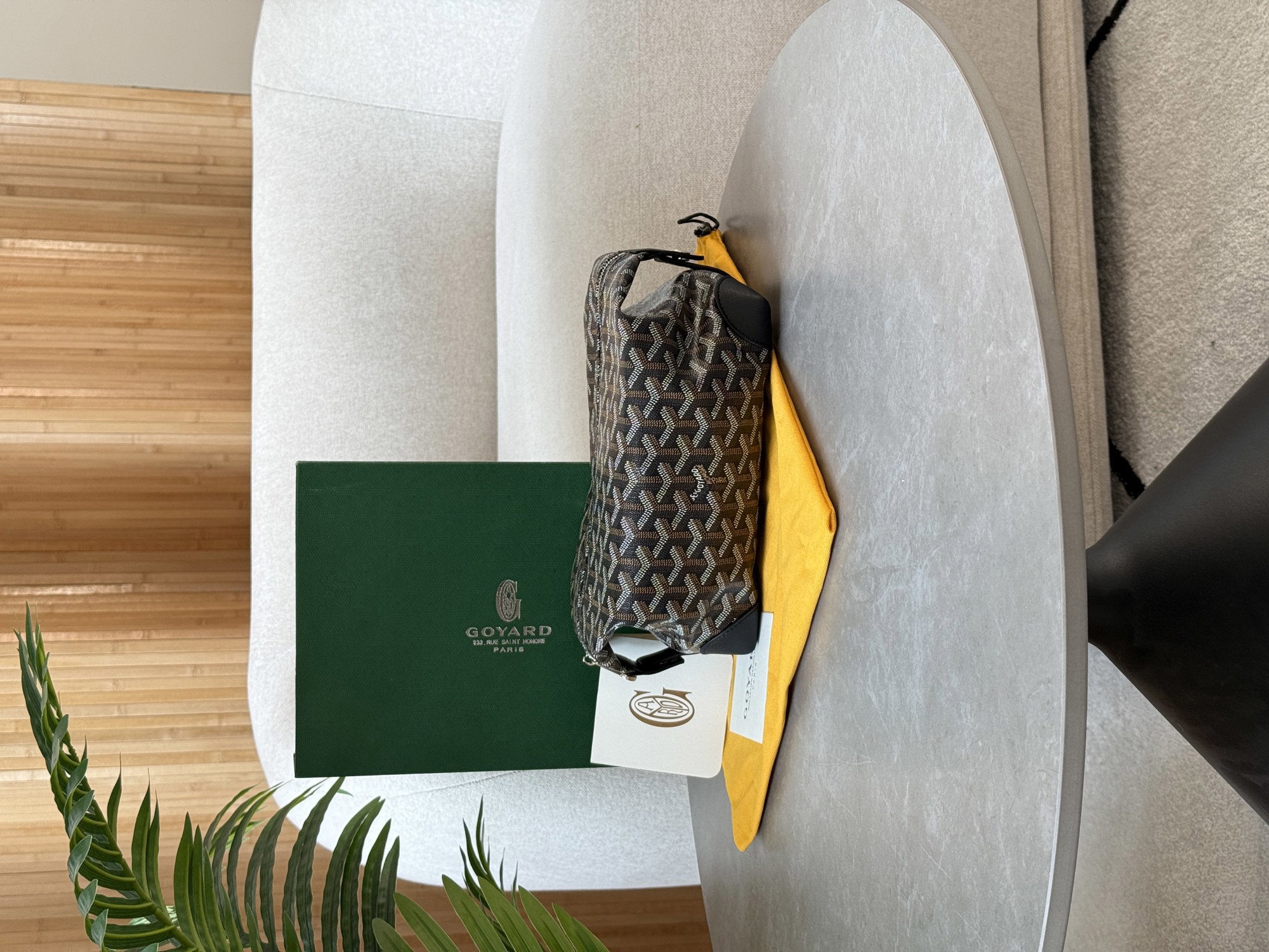 Goyard Boeing 25 Toilet Bag Black in Goyardine Canvas - 8