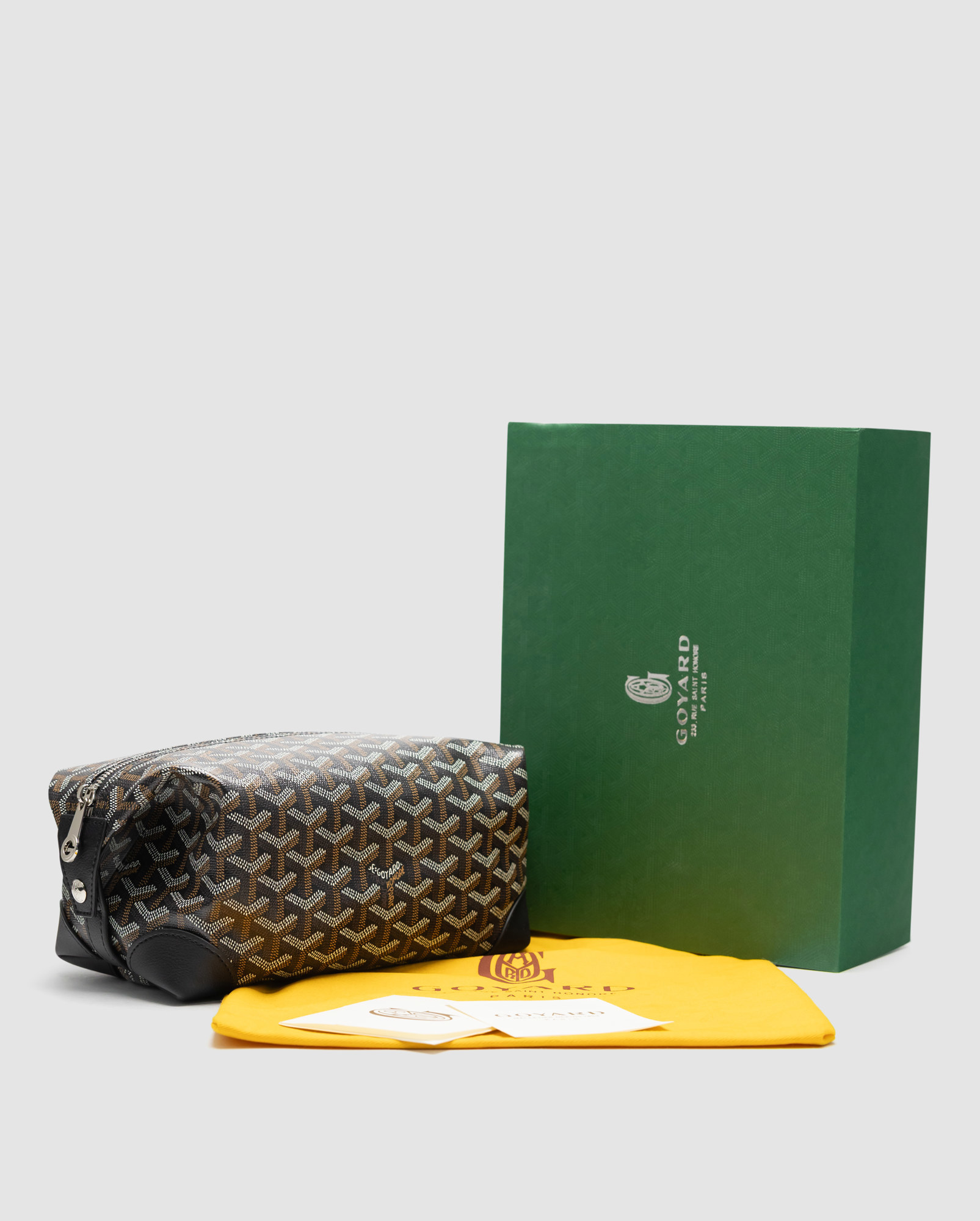 Goyard Boeing 25 Toilet Bag Black in Goyardine Canvas - 6