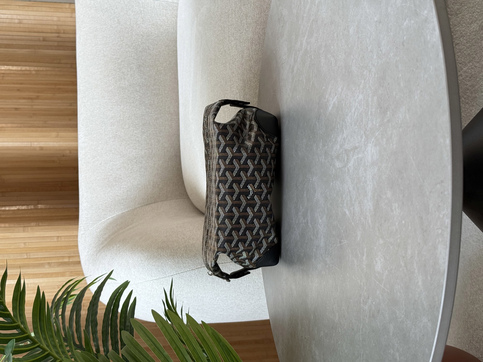 Goyard Boeing 25 Toilet Bag Black in Goyardine Canvas - 14