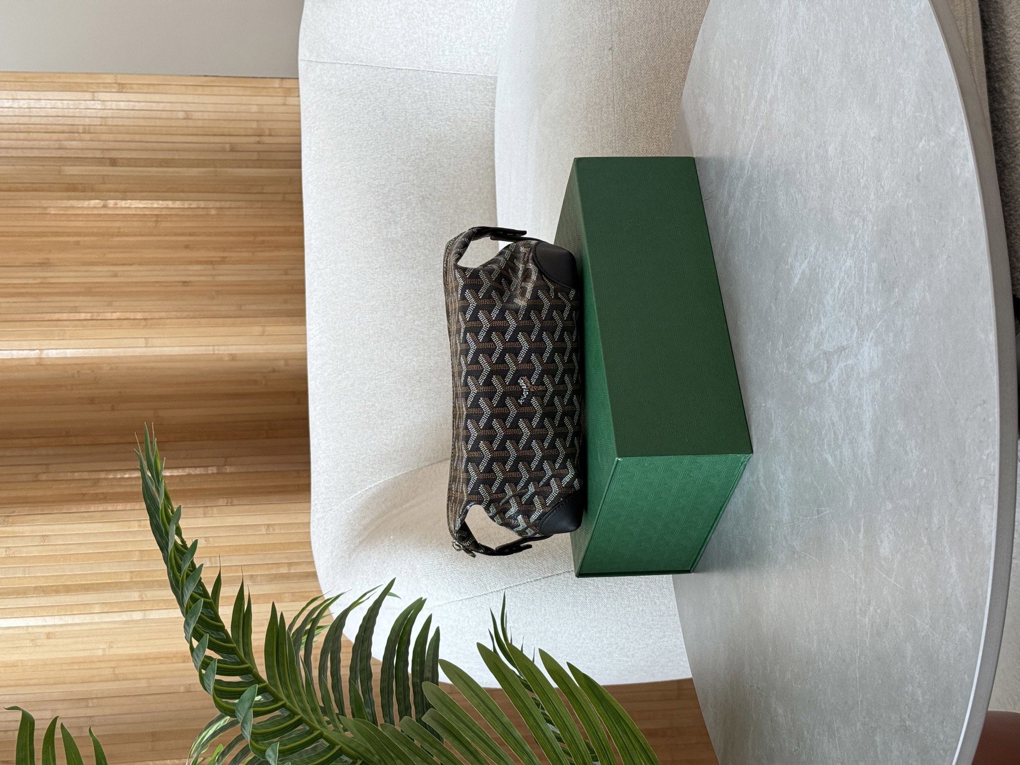 Goyard Boeing 25 Toilet Bag Black in Goyardine Canvas - 12