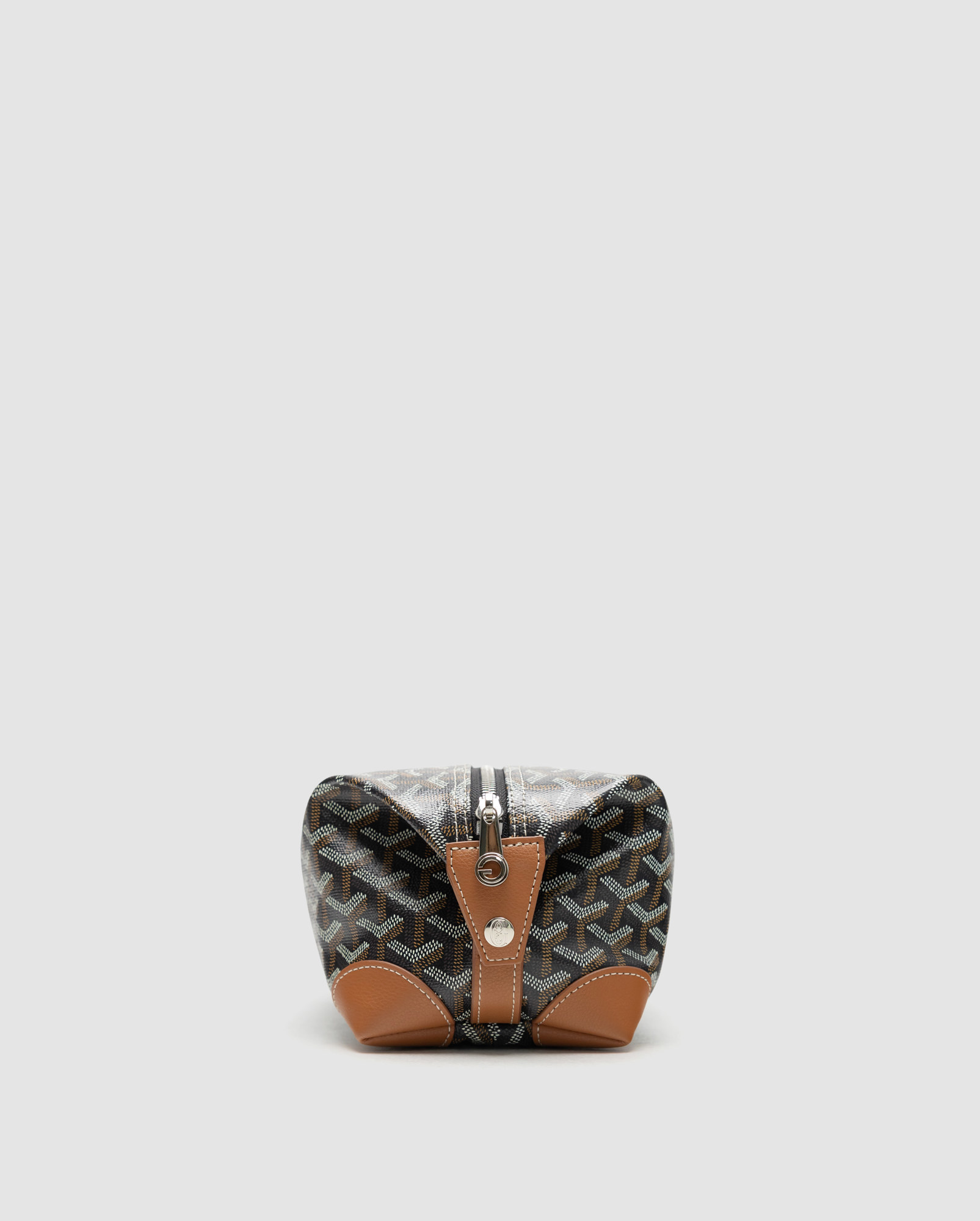 Goyard Boeing 25 Toilet Bag Black/Tan in Goyardine Canvas - 3