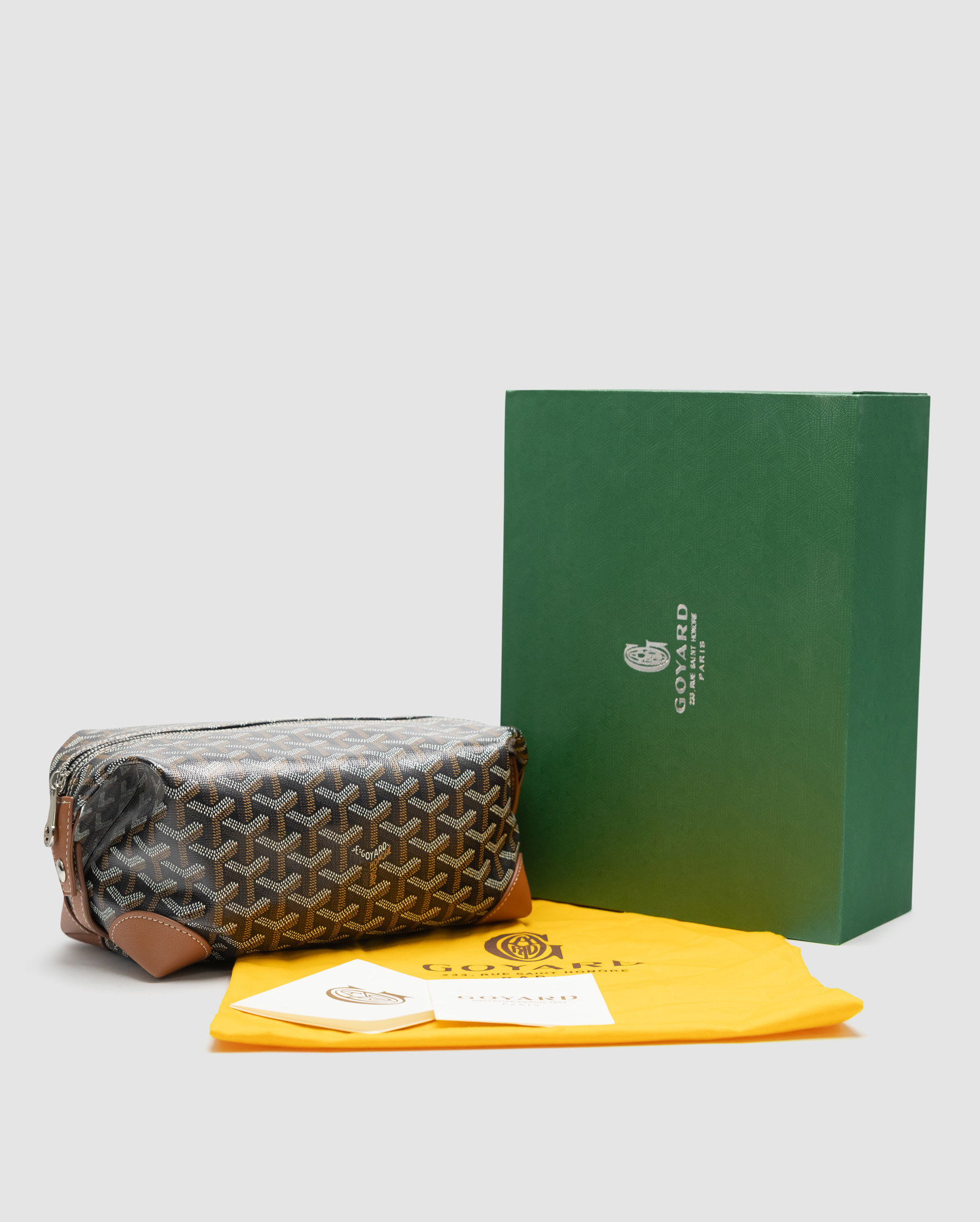 Goyard Boeing 25 Toilet Bag Black/Tan in Goyardine Canvas - 5