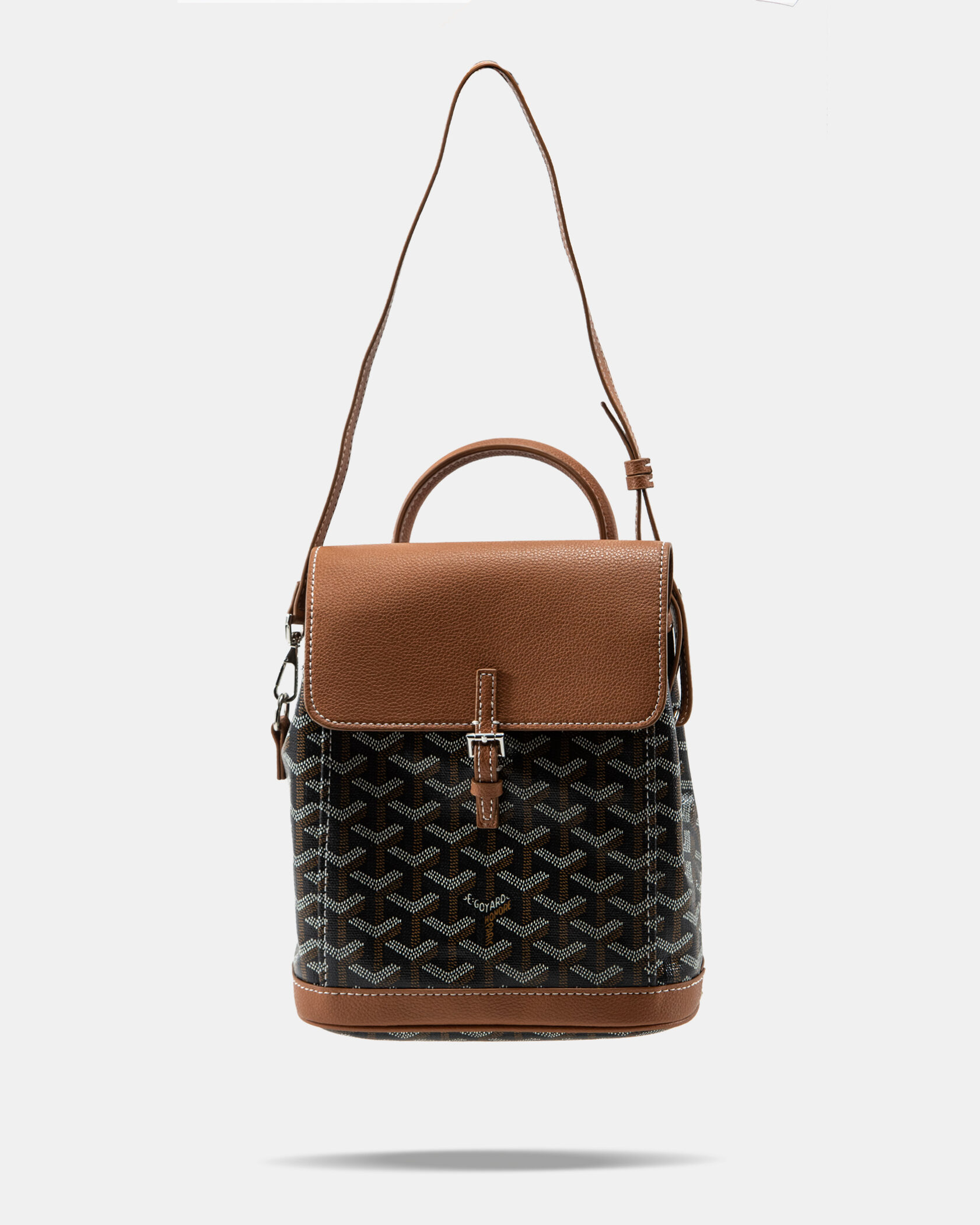 Goyard Saigon Mini Backpack in Black/Tan - 4