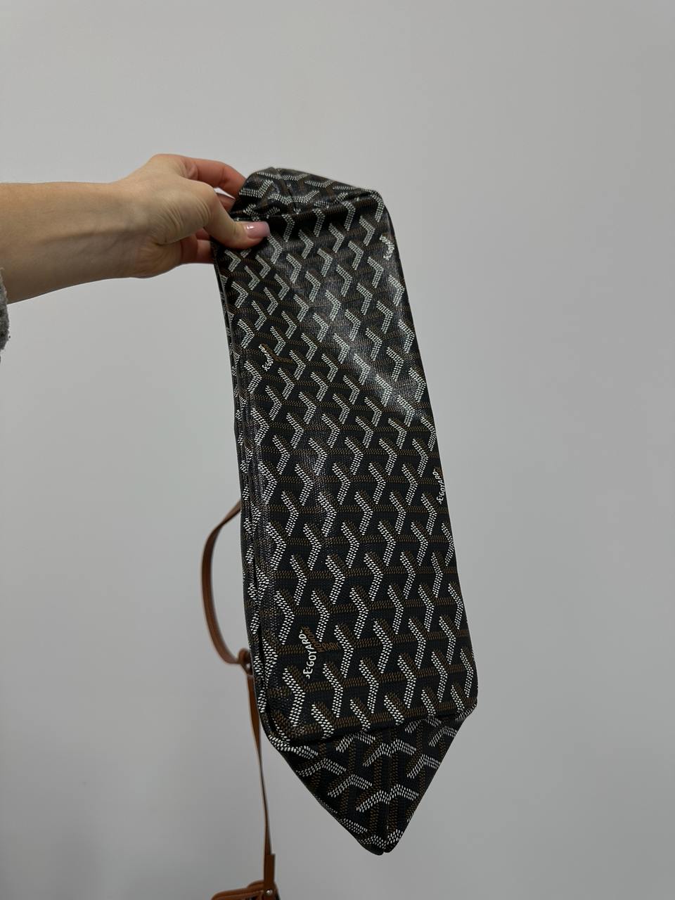 GOYARD Saint Louis PM Coated Canvas Tote bag Brown Black Ex - 7