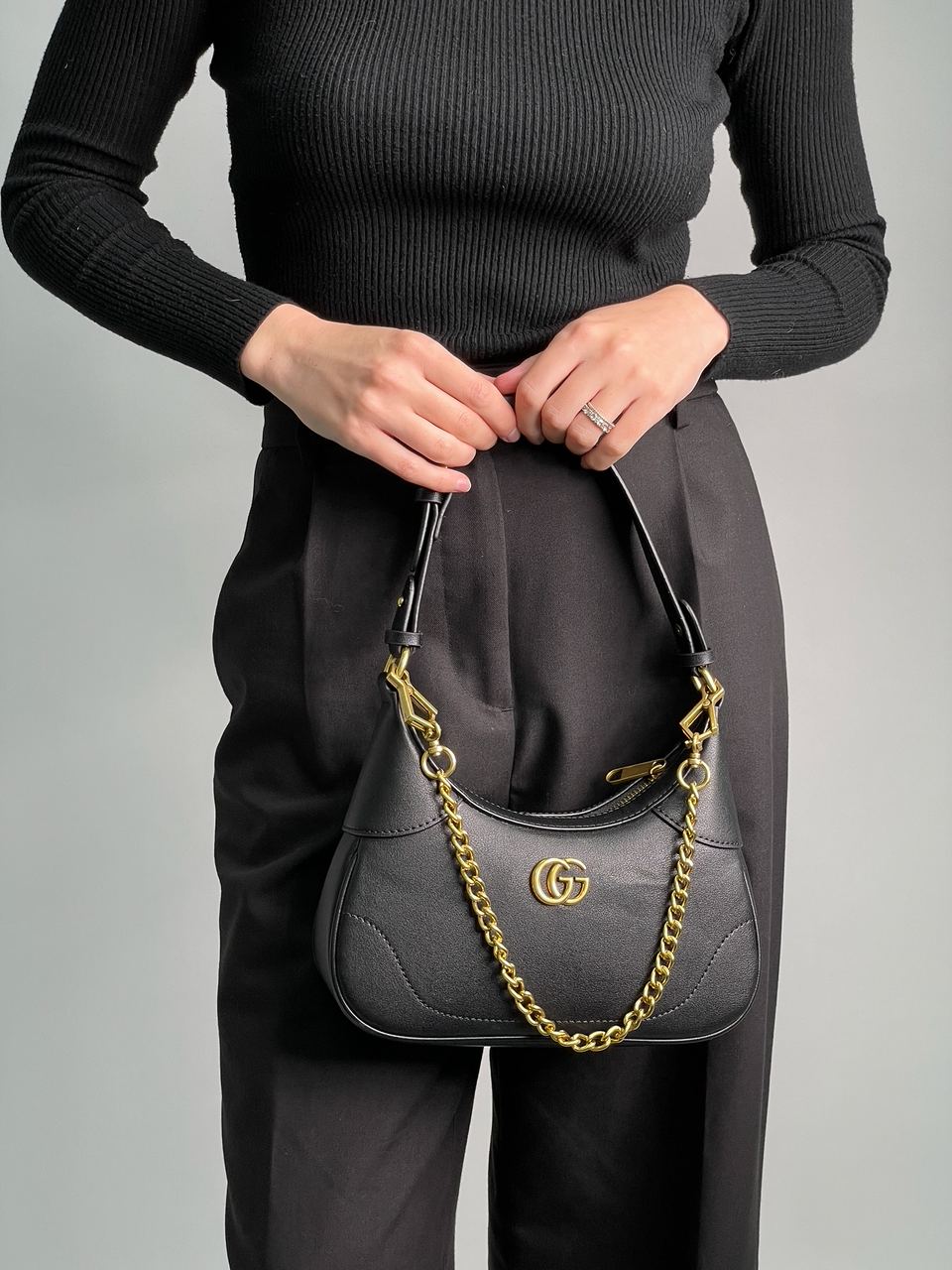 Gucci Aphrodite Small Shoulder Bag Black - 7