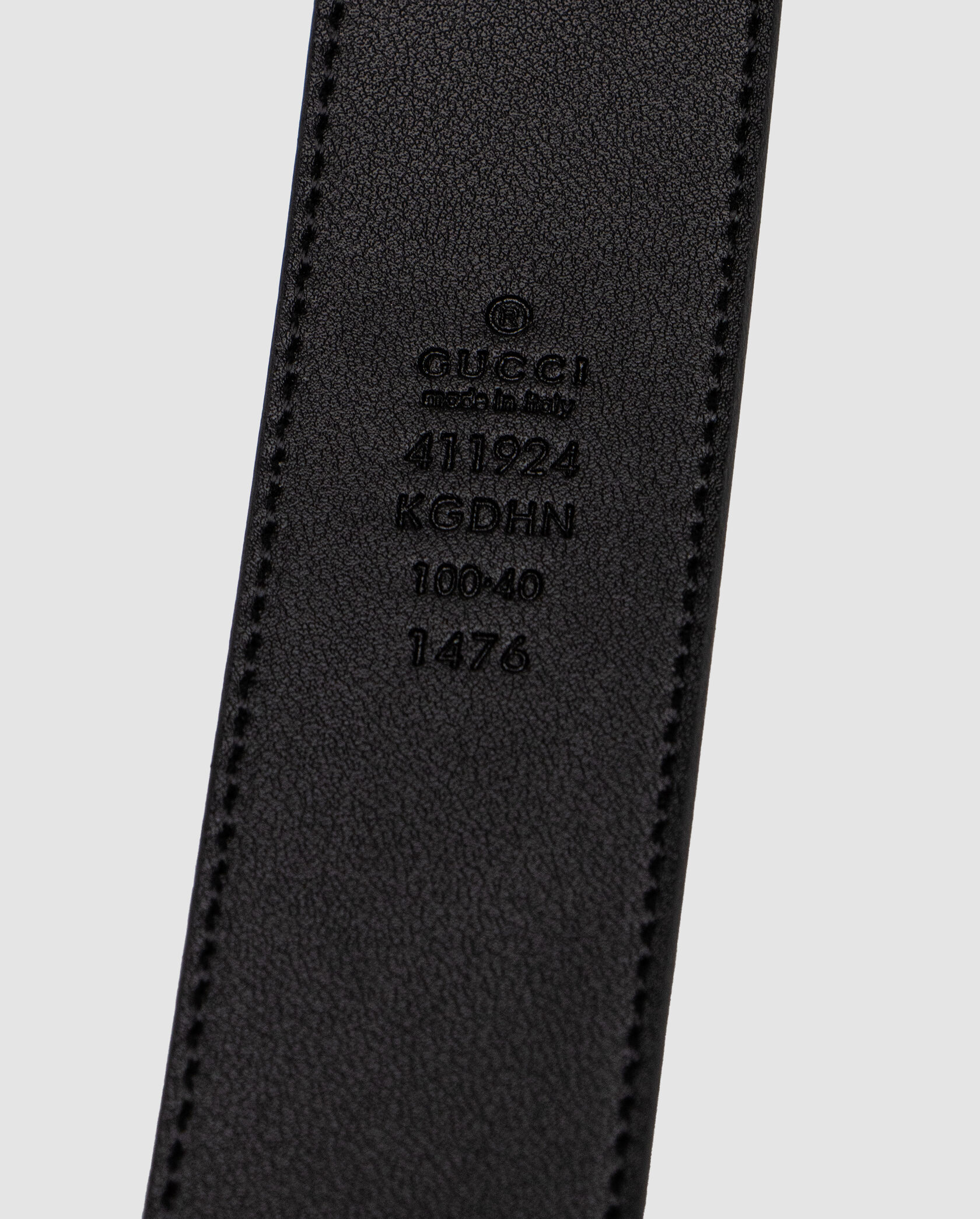 Gucci Belt with Interlocking G Buckle Grey Canvas/Silver - 15