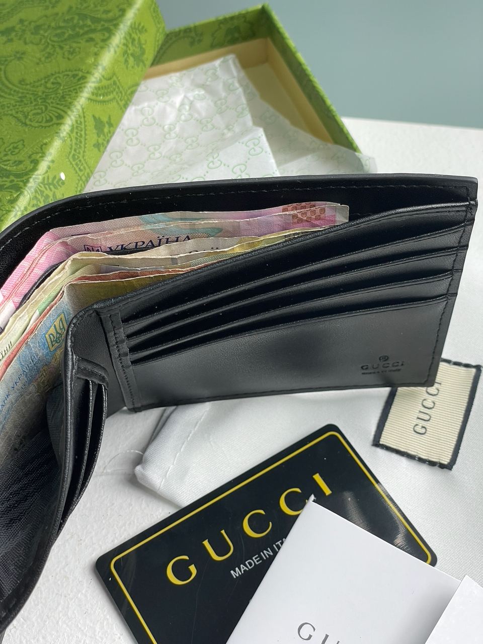 Gucci Black Signature Coin Wallet - 14