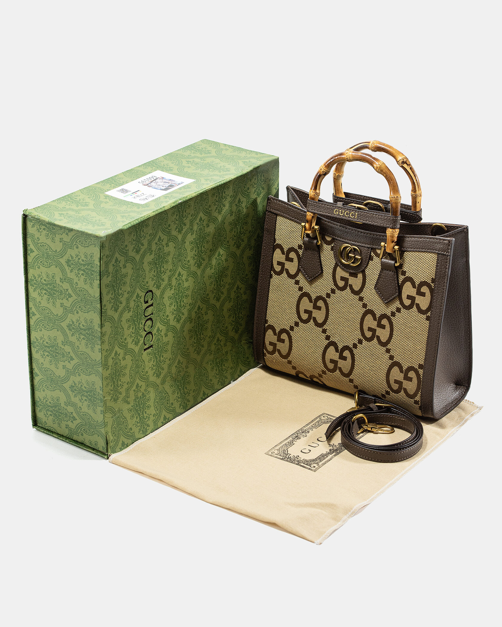 Gucci Diana Jumbo GG Medium Tote Bag Beige Gold - 2