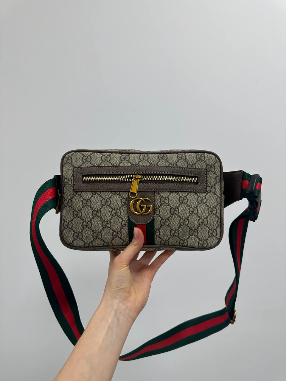 Gucci GG Belt Bag With Zip Pocket Beige - 3