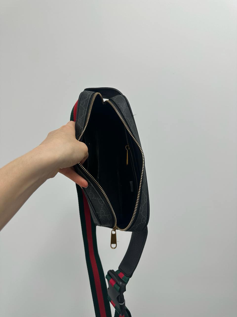 Gucci GG Belt Bag With Zip Pocket Grey - 12