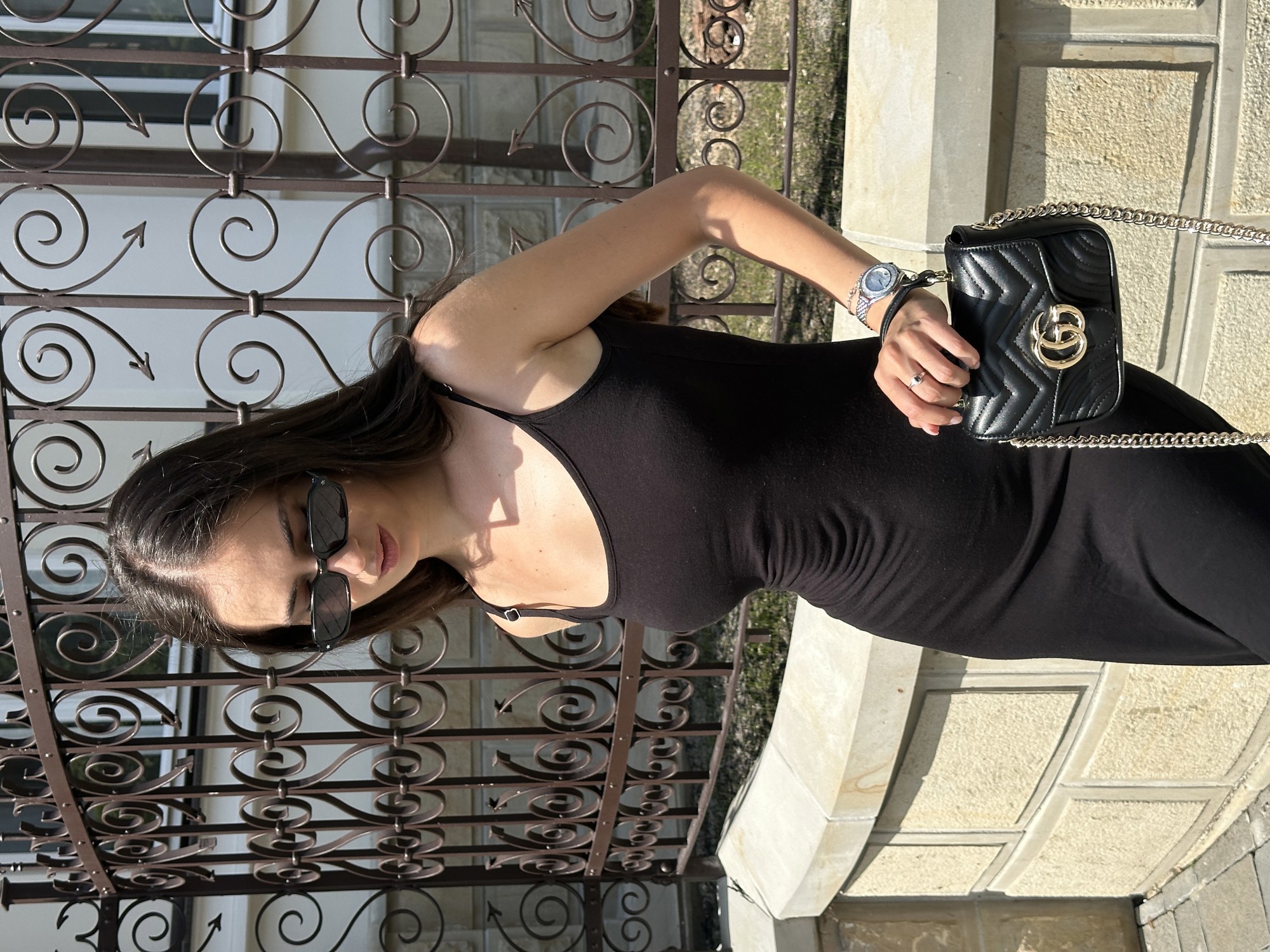 Gucci GG Marmont Mini Top Handle Bag in Black - 10