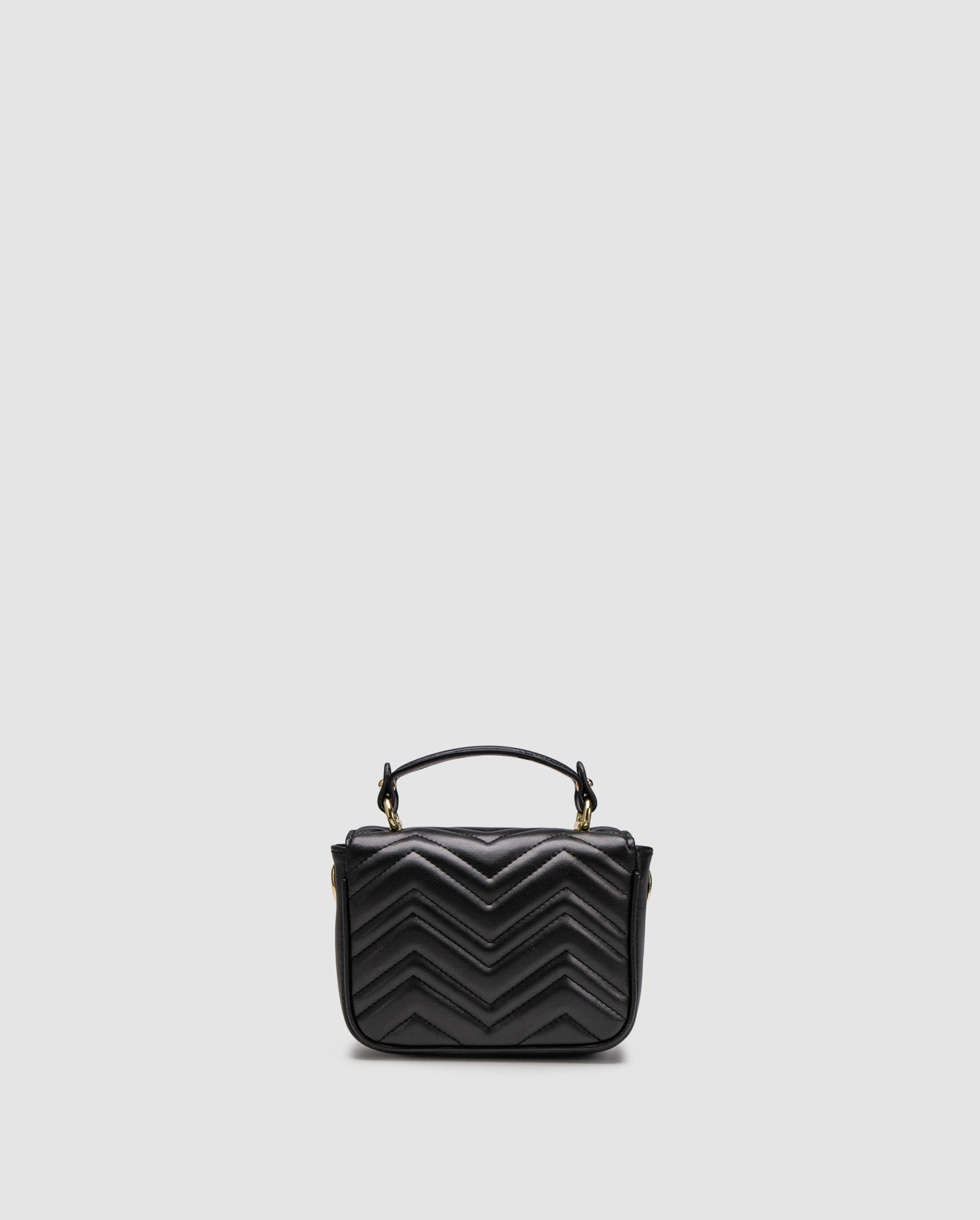 Gucci GG Marmont Mini Top Handle Bag in Black - 2