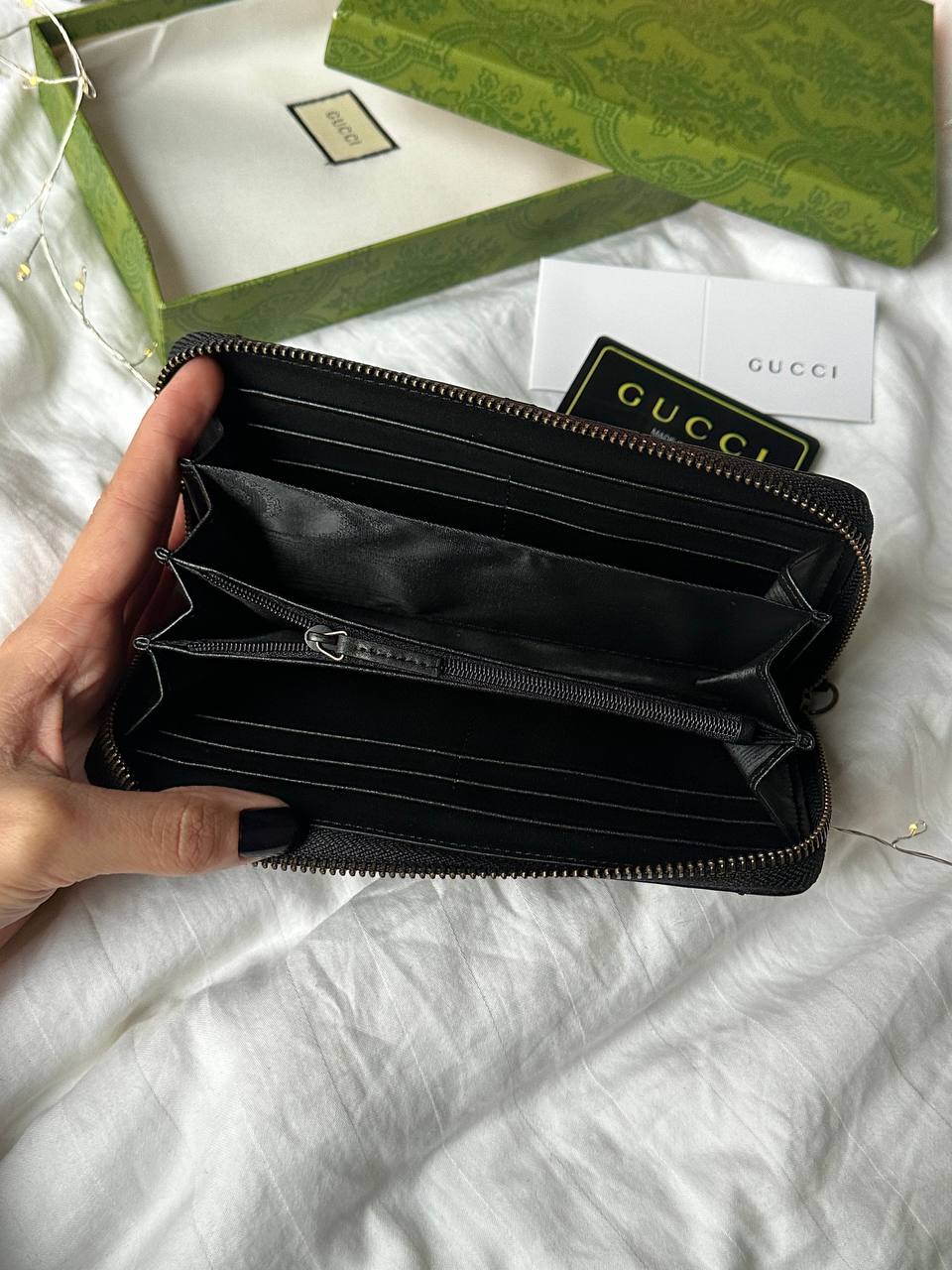 Gucci GG Marmont Zip-Around Long Wallet Black Matelasse - 11
