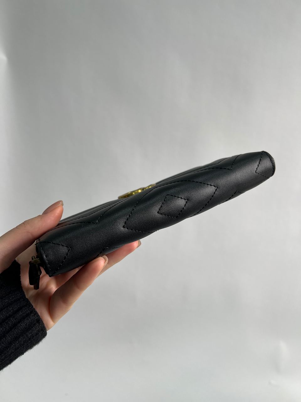 Gucci GG Marmont Zip-Around Long Wallet Black Matelasse - 10