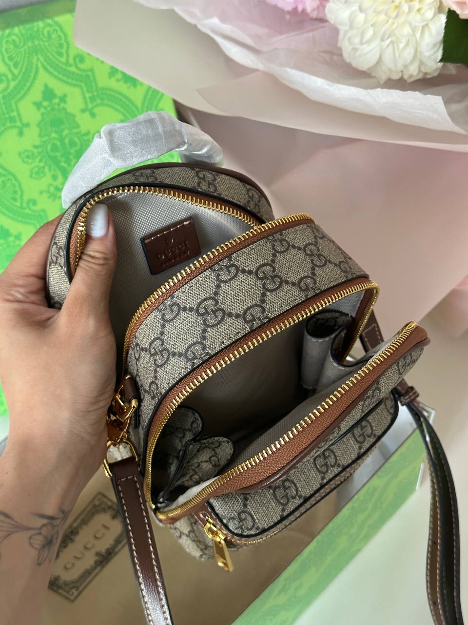 Gucci GG Supreme Interlocking G Multifunction Bag Shoulder Bag K-241017-04 - 5