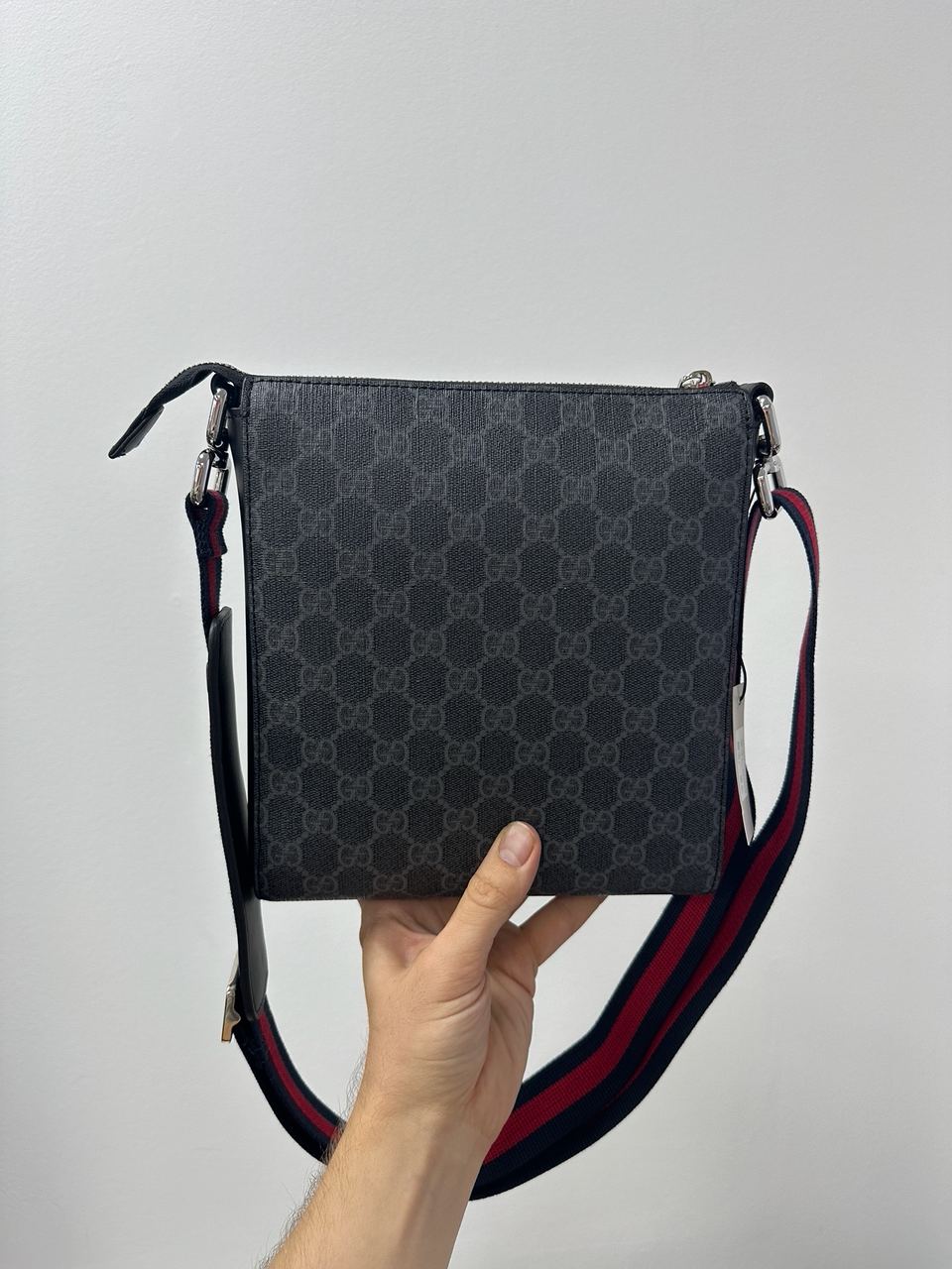 Gucci GG Supreme Shoulder Bag Grey - 5