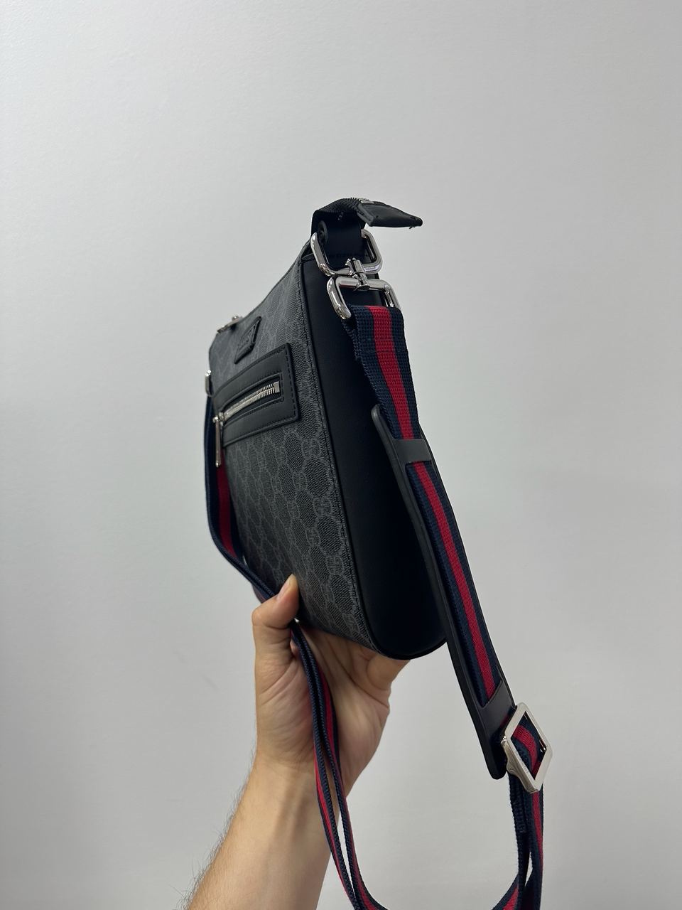 Gucci GG Supreme Shoulder Bag Grey - 9