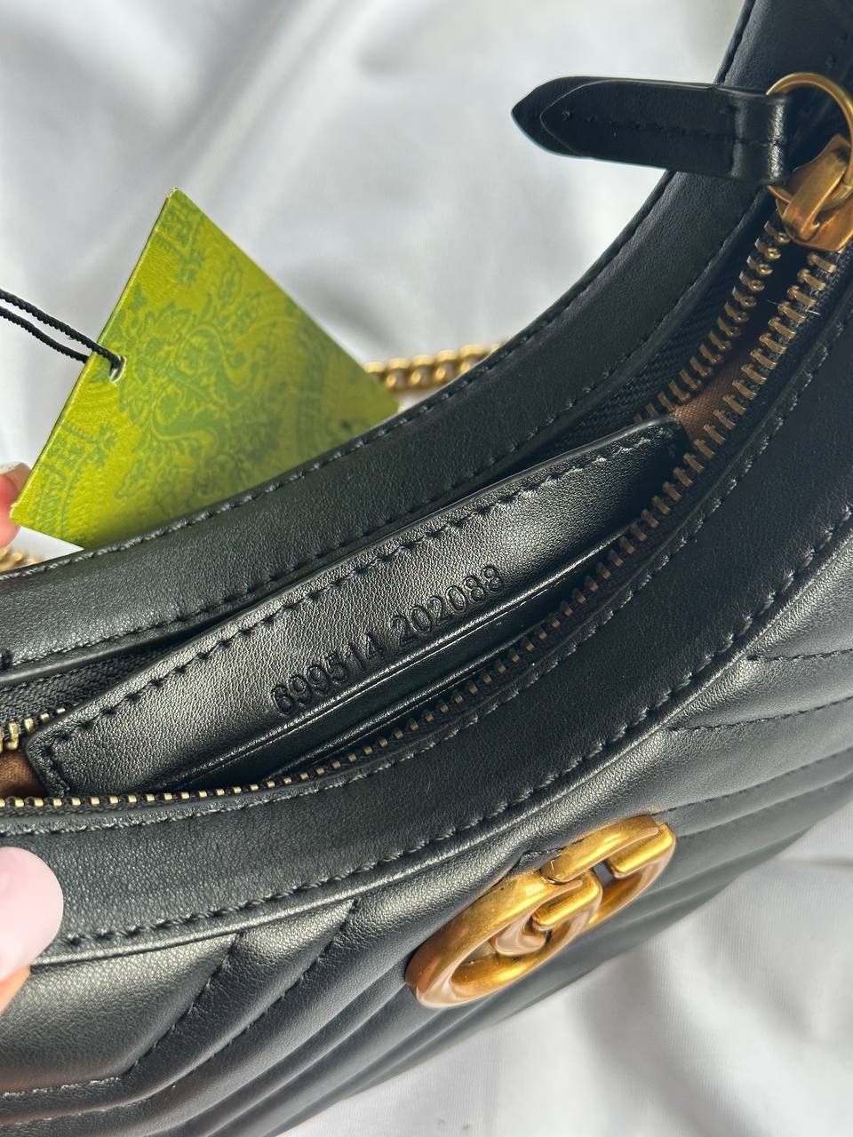 Gucci Half Moon Marmont Leather Shoulder Bag - 6