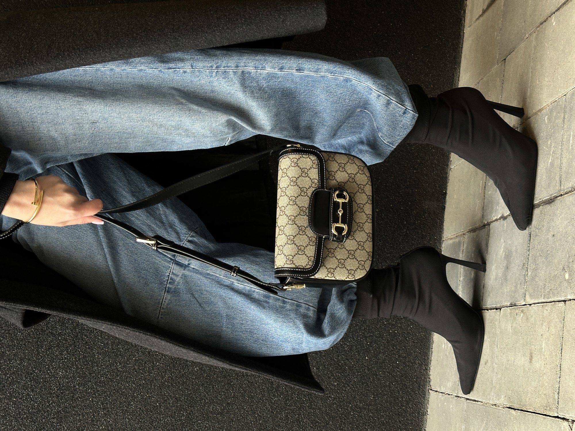 Gucci Horsebit 1955 Mini Bag Beige/Black - 9