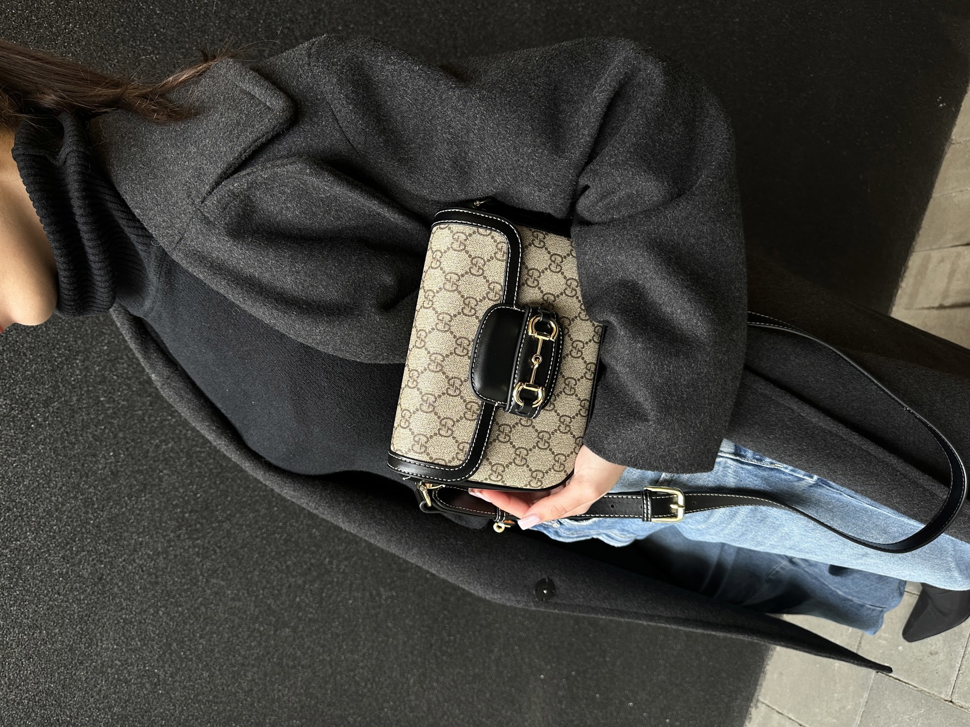 Gucci Horsebit 1955 Mini Bag Beige/Black - 7