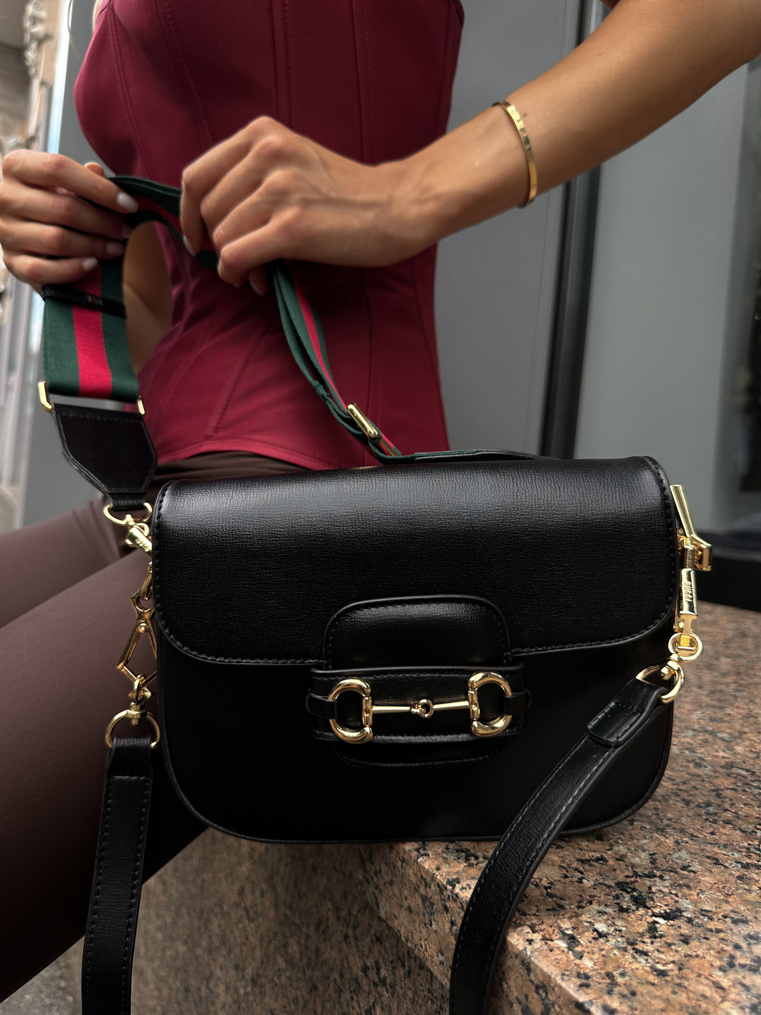 Gucci Horsebit 1955 Mini Bag Black Soft [бренд коробка] - 11