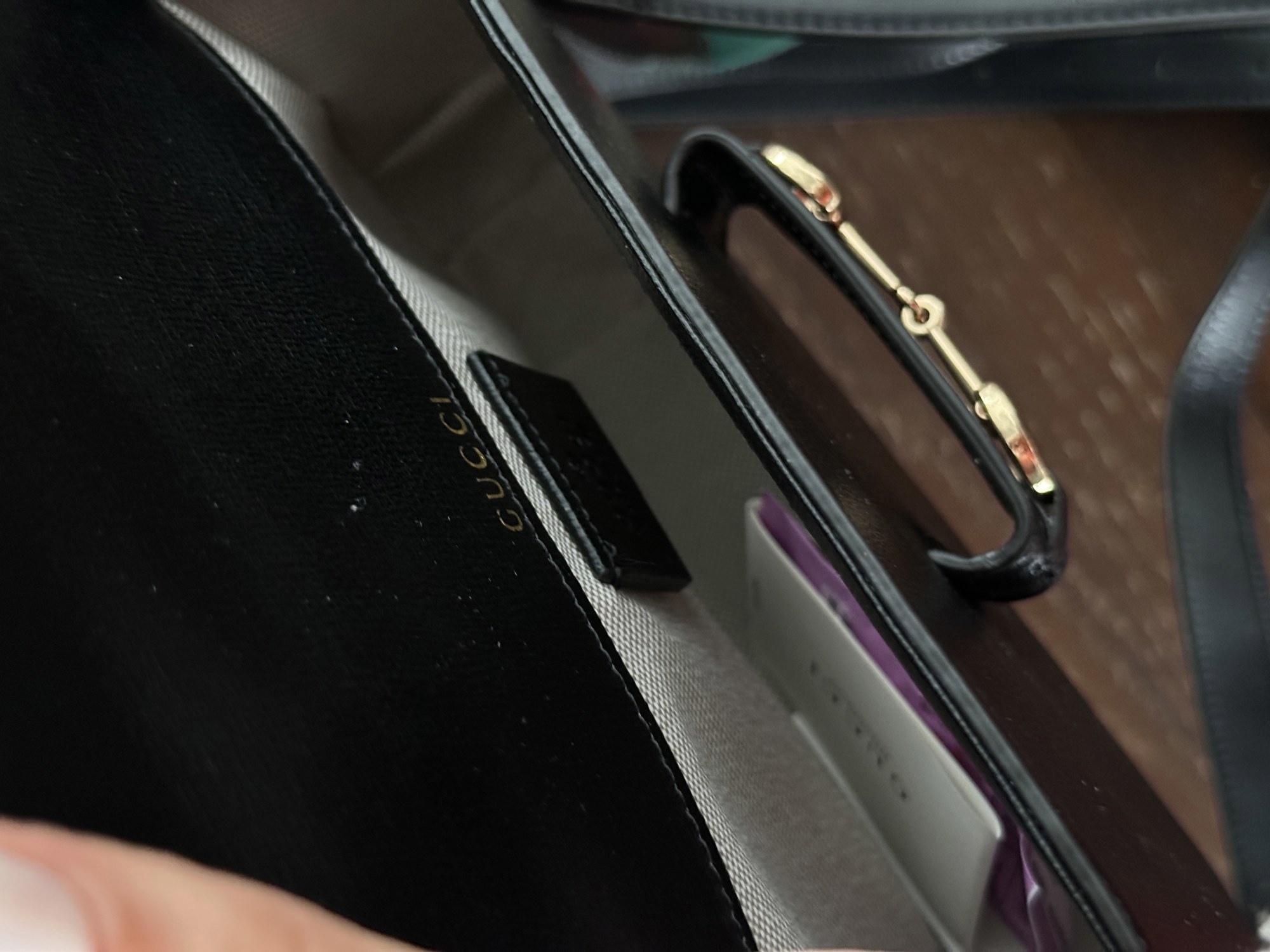 Gucci Horsebit 1955 Mini Bag Black Soft [бренд коробка] - 8
