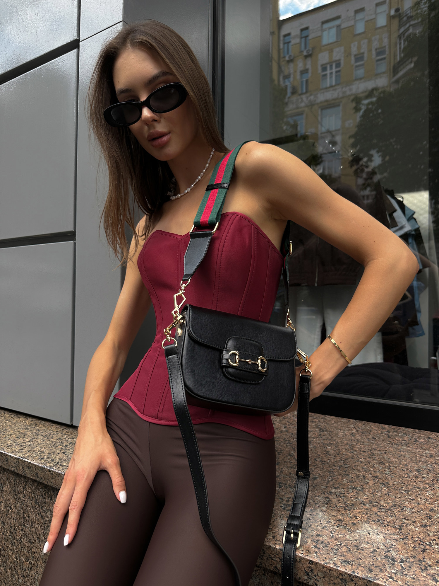 Gucci Horsebit 1955 Mini Bag Black Soft [бренд коробка] - 10