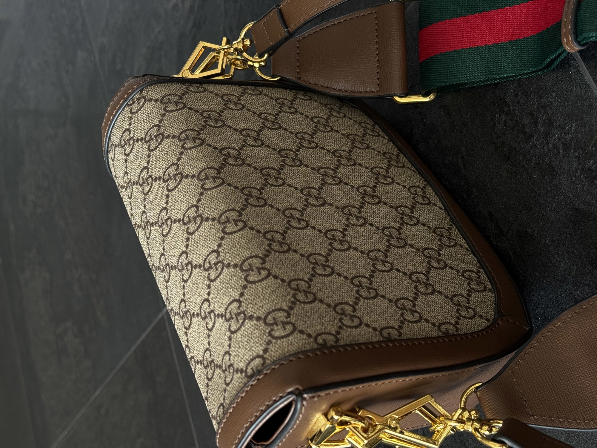 Gucci Horsebit 1955 Mini Bag Brown [бренд коробка] - 12