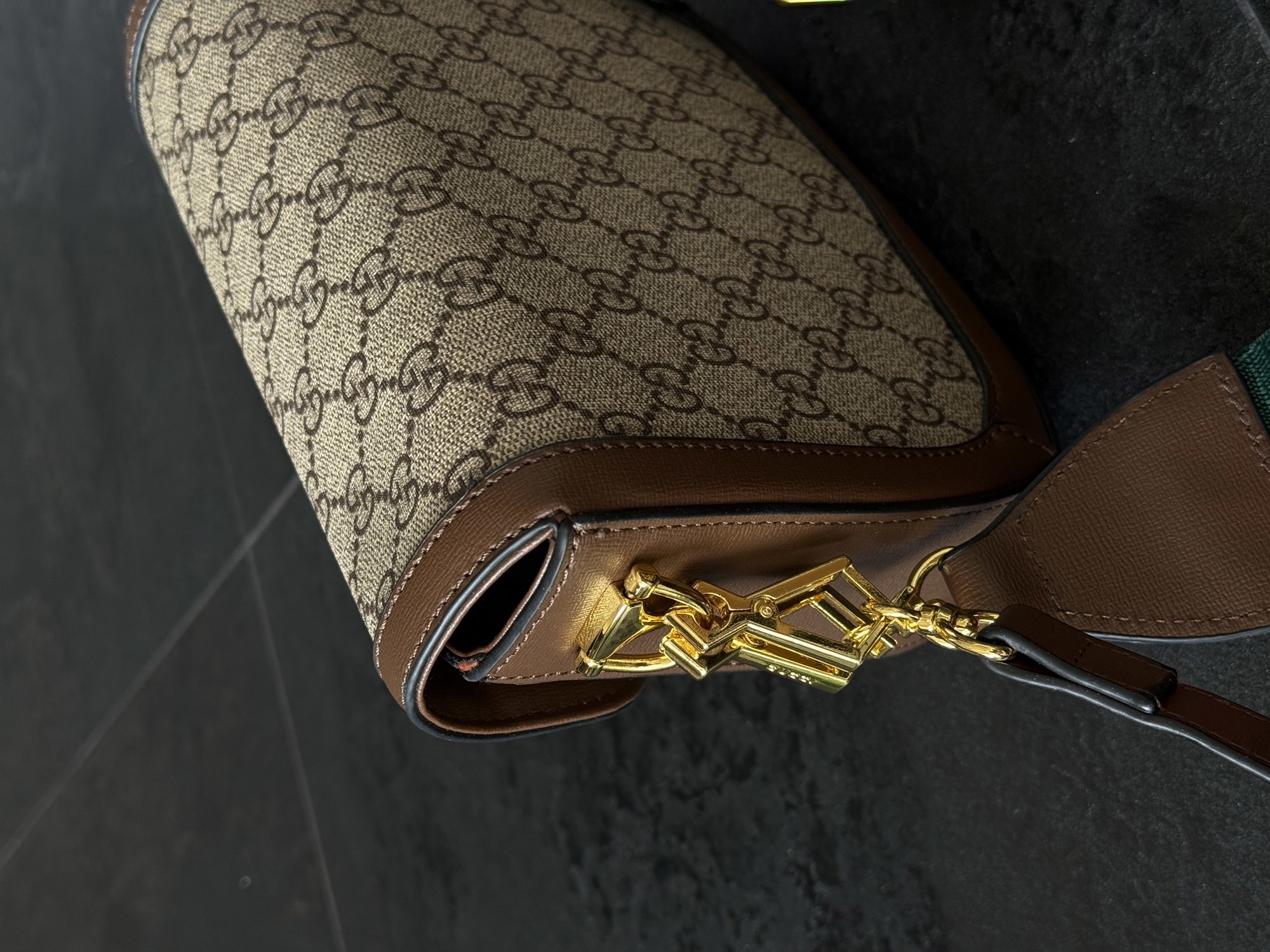 Gucci Horsebit 1955 Mini Bag Brown [бренд коробка] - 6