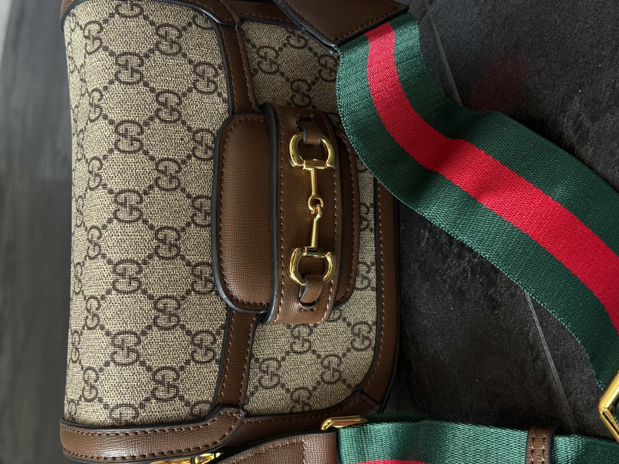 Gucci Horsebit 1955 Mini Bag Brown [бренд коробка] - 4