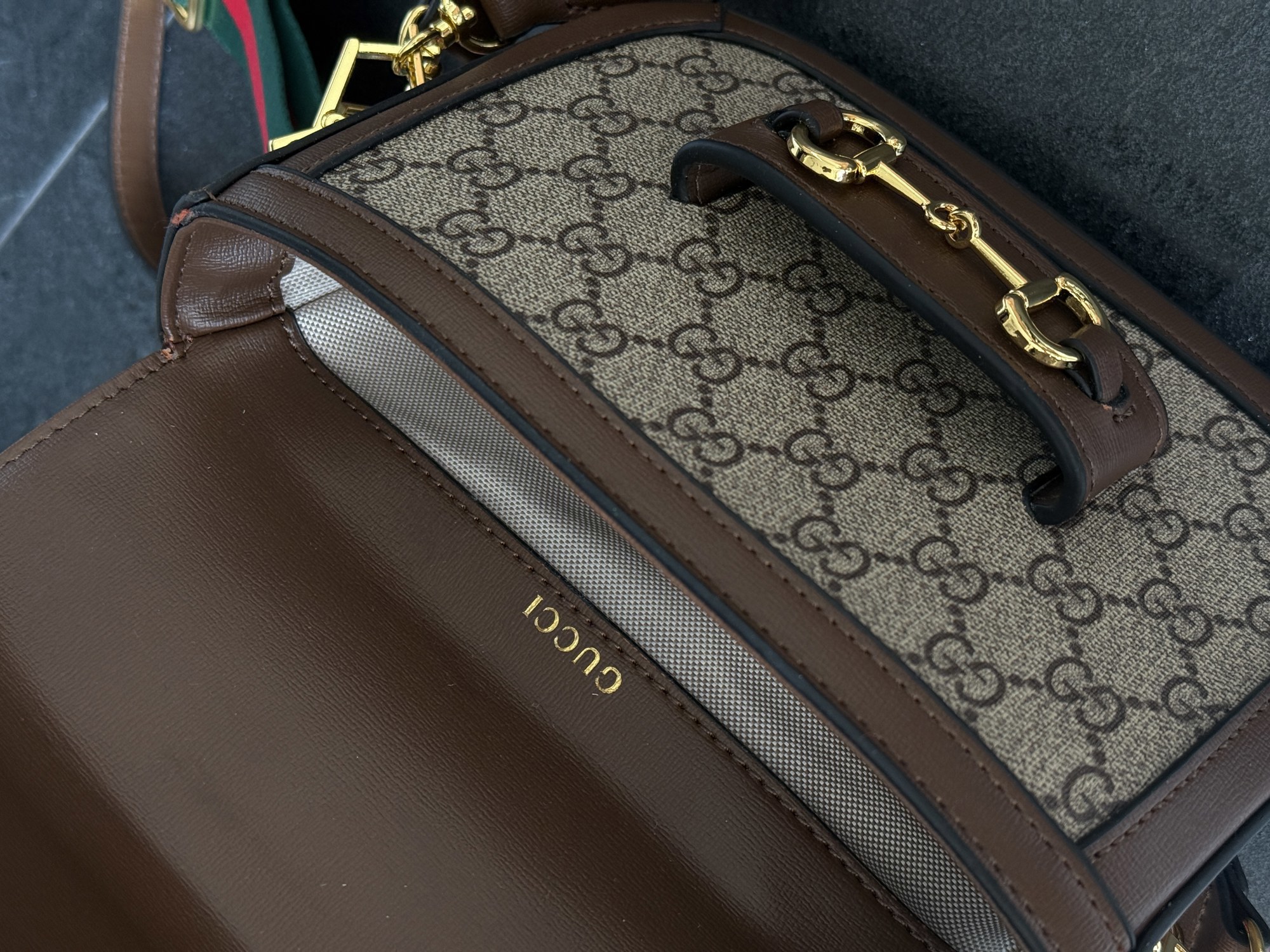 Gucci Horsebit 1955 Mini Bag Brown [бренд коробка] - 3