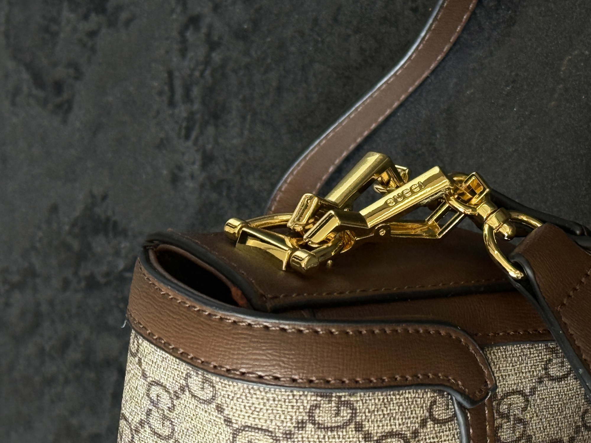 Gucci Horsebit 1955 Mini Bag Brown [бренд коробка] - 5