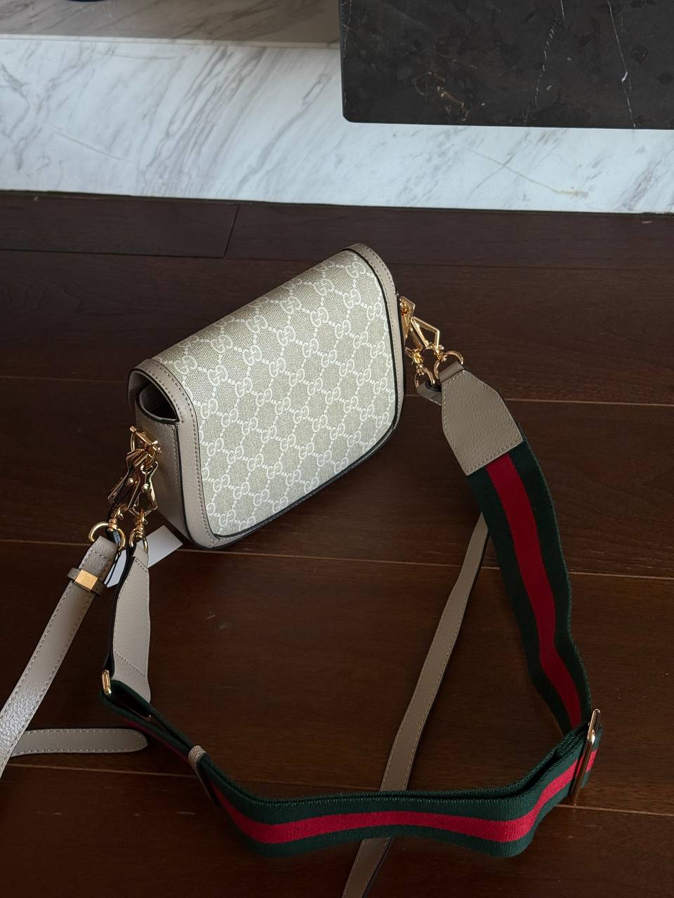 Gucci Horsebit 1955 Mini Bag Light Grey Soft - 10